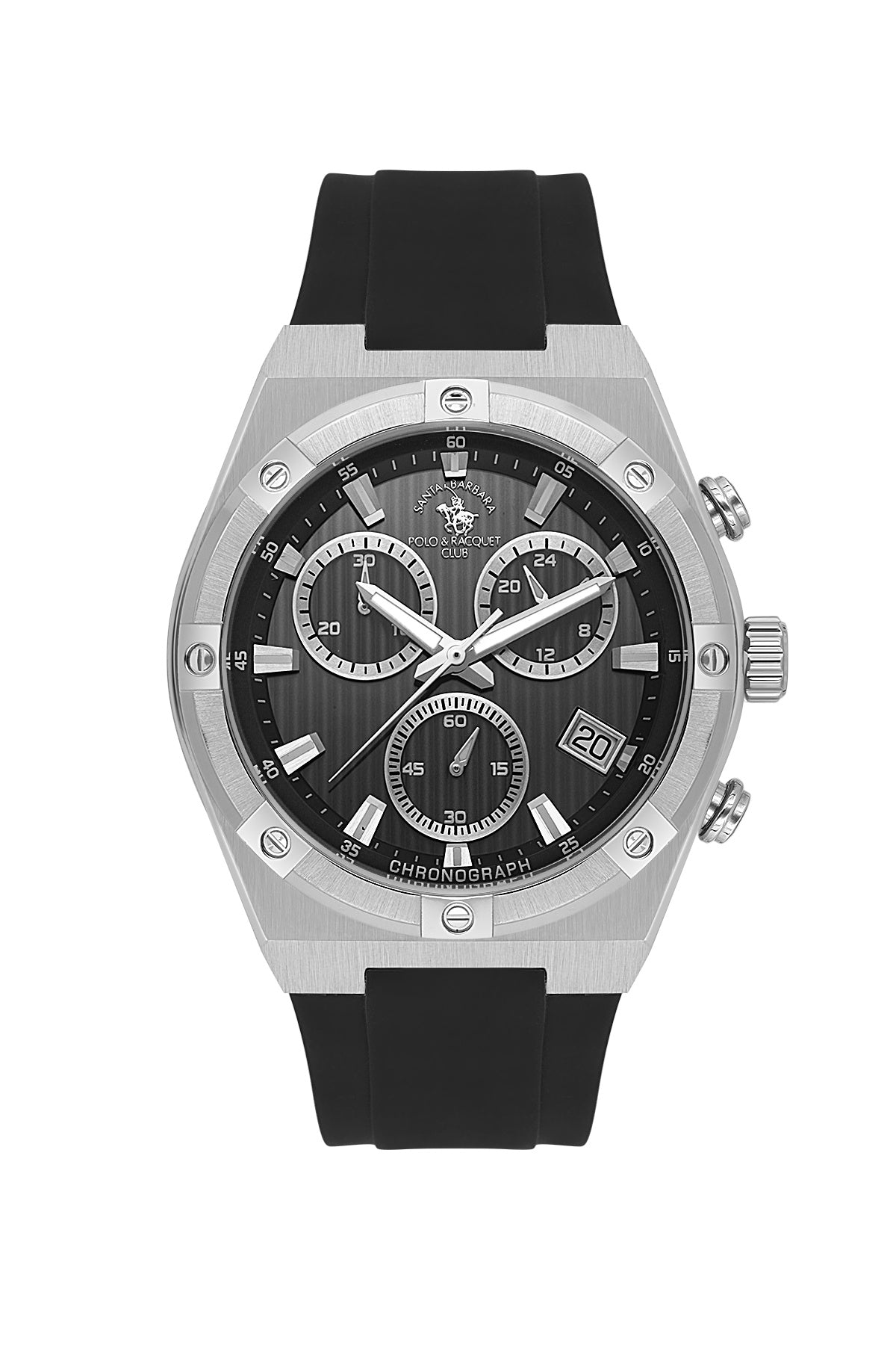 SANTA BARBARA POLO & RACQUET CLUB Quartz VR34B14 Movement Black Dial Analouge Watch For- Gents SB.1.10659-1