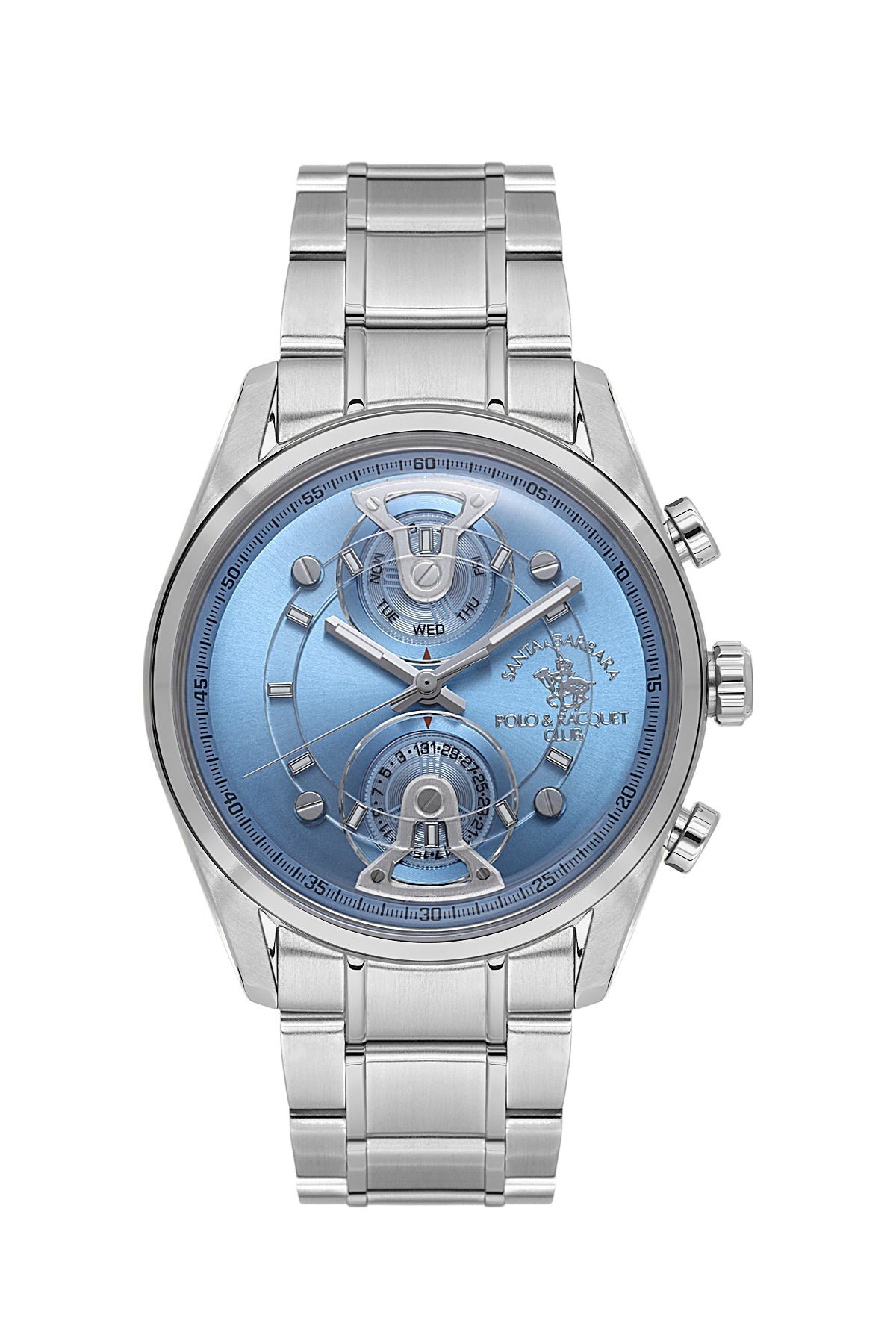 SANTA BARBARA POLO & RACQUET CLUB Quartz VX9PE1 Movement Blue Dial Analouge Watch For- Gents SB.1.10666-3