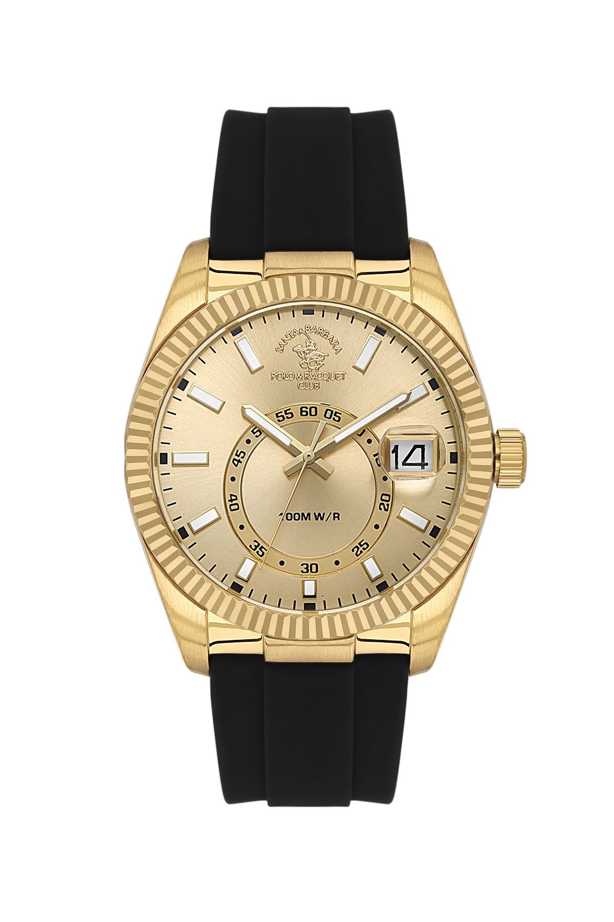 Santa Barbara Polo & Racquet Club Quartz Gold Dial Watch For - Gents SB.1.10669-2