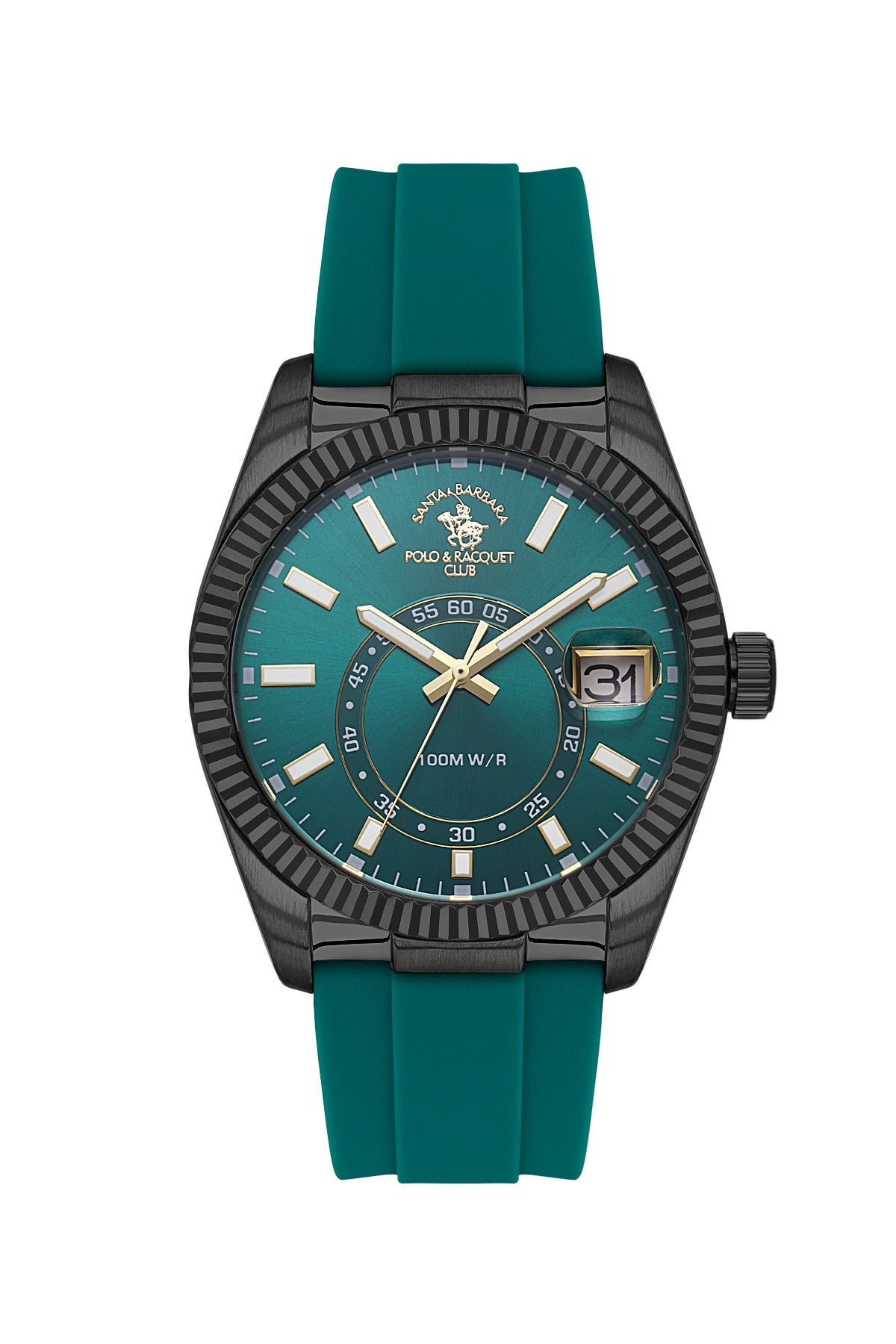 Santa Barbara Polo & Racquet Club Quartz Green Dial Watch For - Gents SB.1.10669-5
