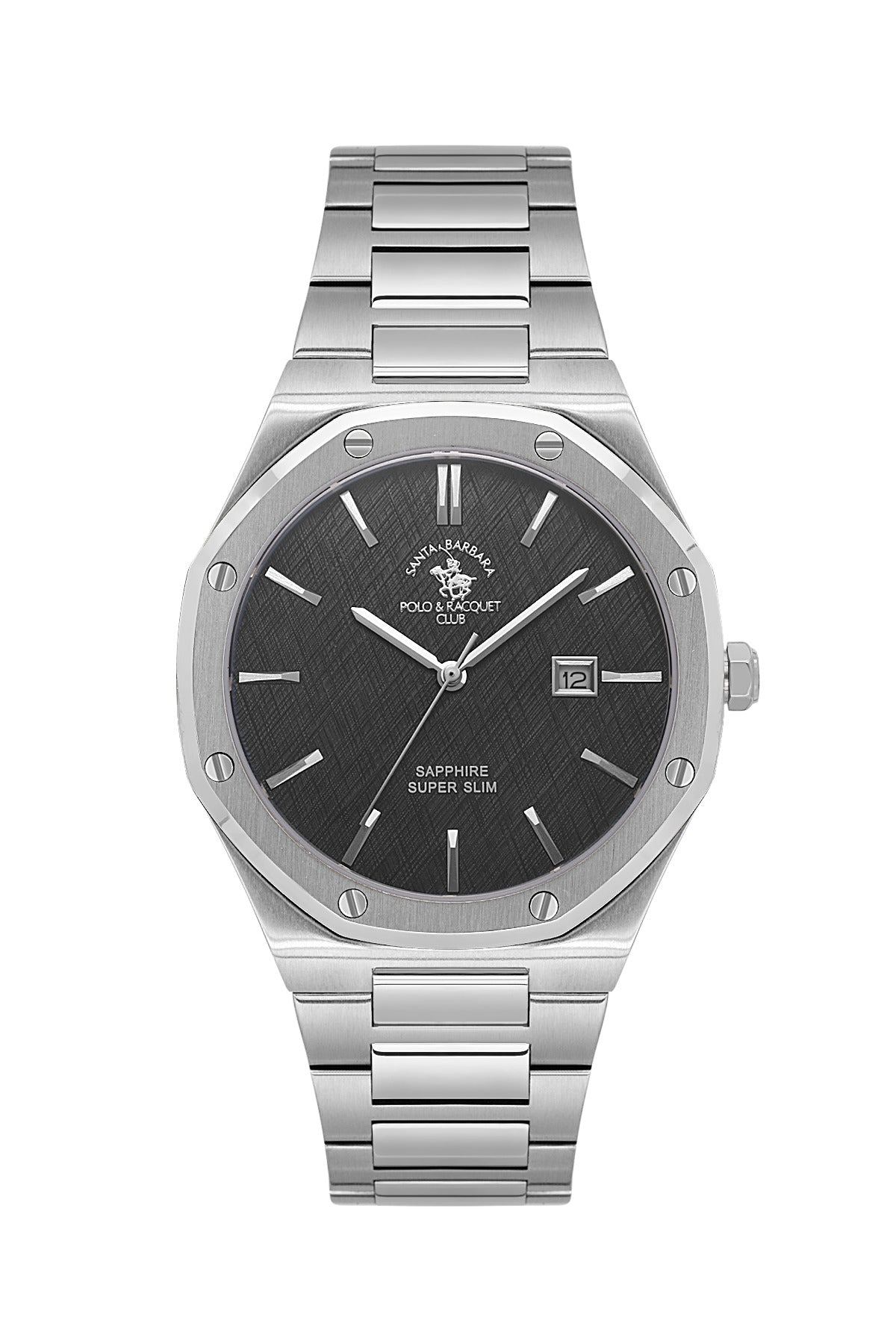 Santa Barbara Polo & Racquet Club Quartz Black Dial Watch For - Gents SB.1.10673-2