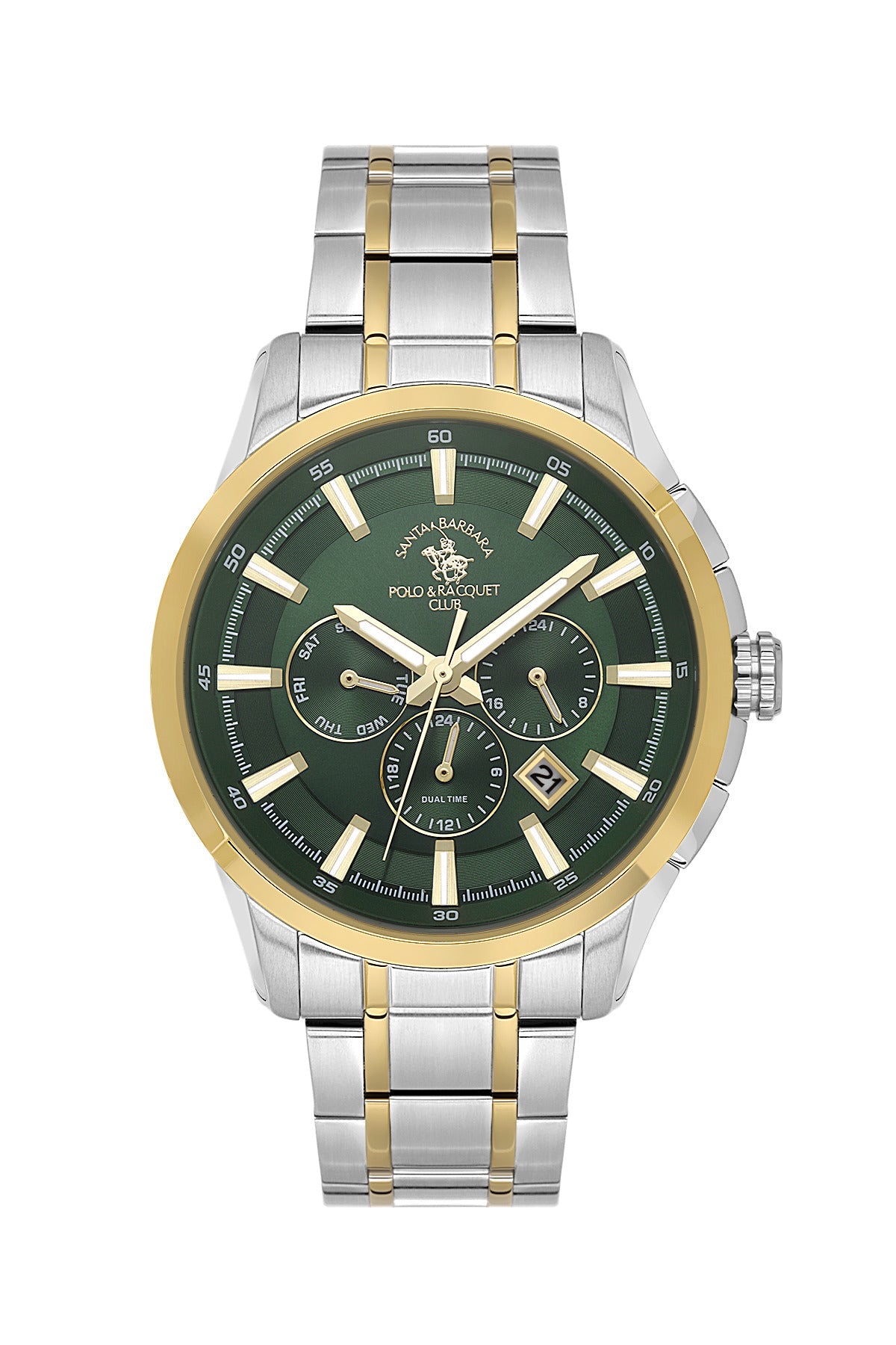 Santa Barbara Polo & Racquet Club Quartz Green Dial Watch For - Gents SB.1.10674-4