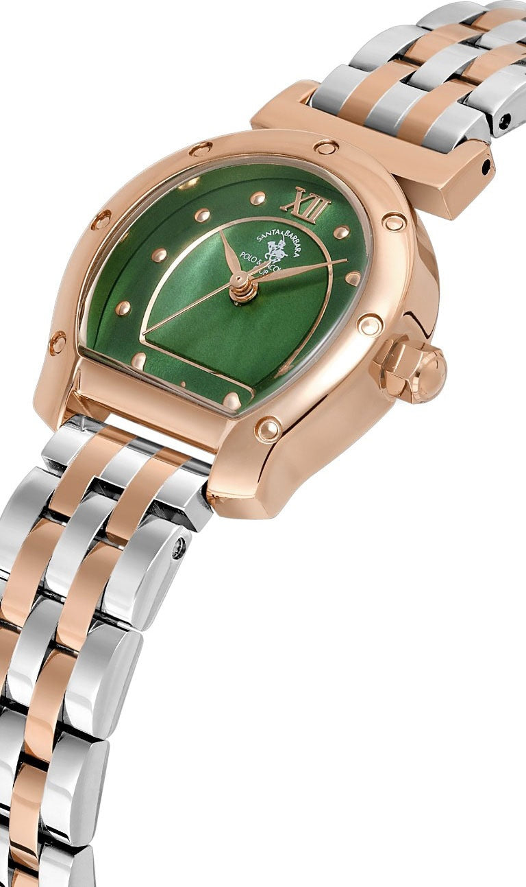 Santa Barbara Polo & Racquet Club Quartz Green Dial Analog Watch For - Ladies SB.1.10683-8