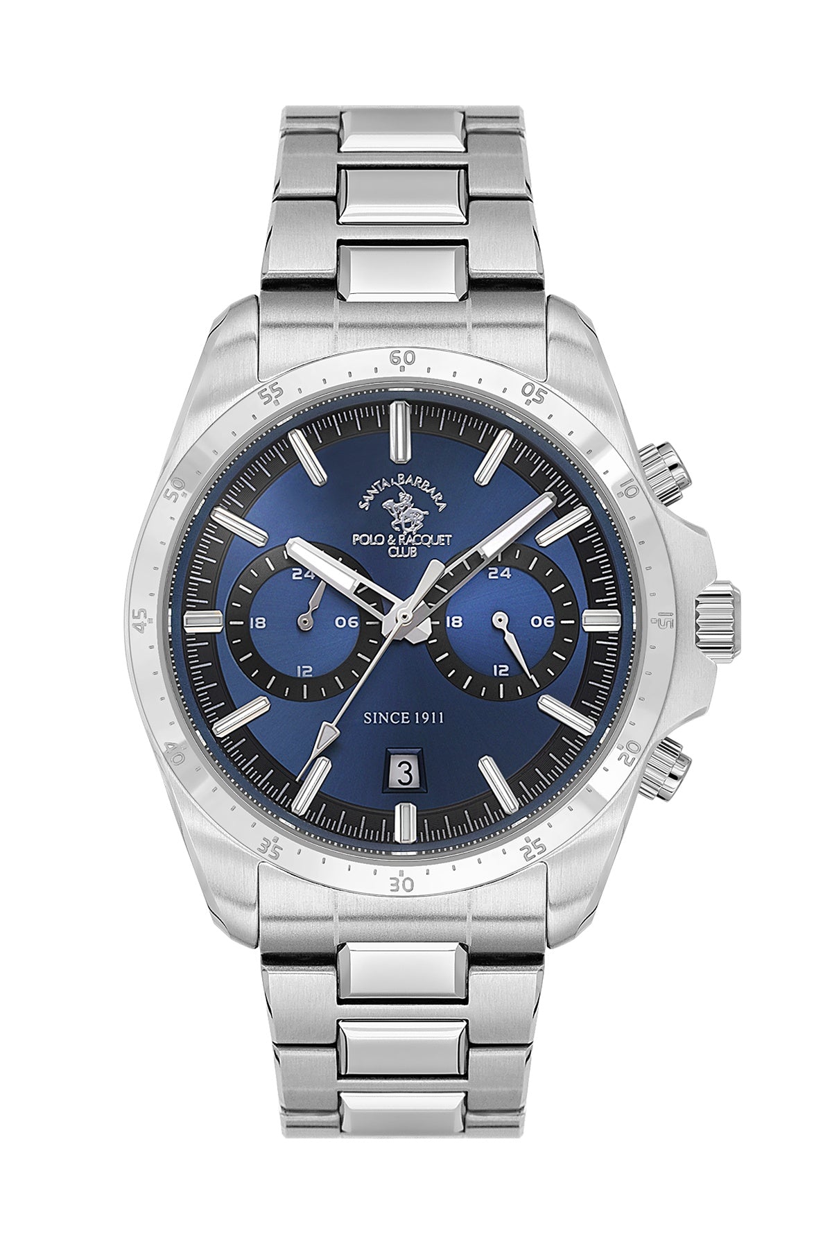 Santa Barbara Polo & Racquet Club Quartz Blue Dial Analog Watch For - Gents SB.1.10698-3