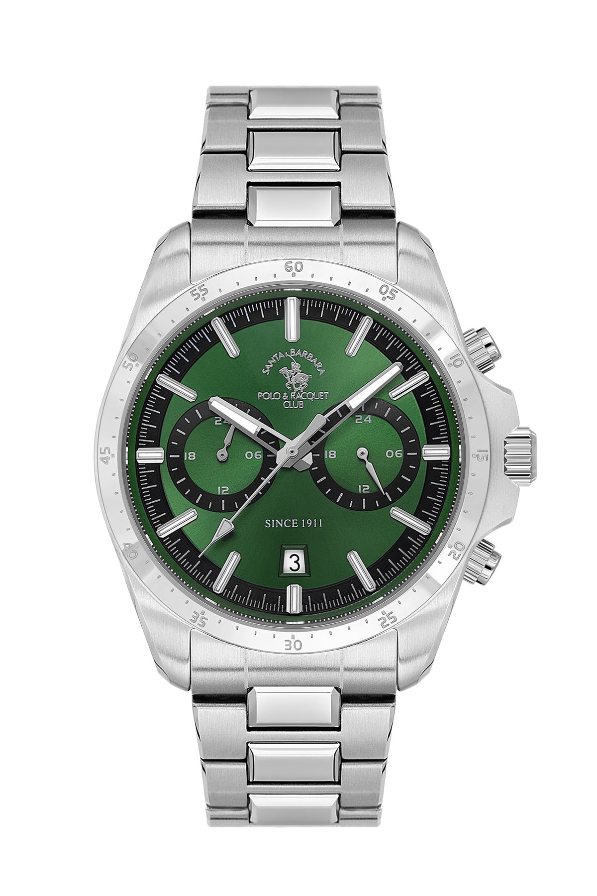 Santa Barbara Polo & Racquet Club Quartz Green Dial Analog Watch For - Gents SB.1.10698-4