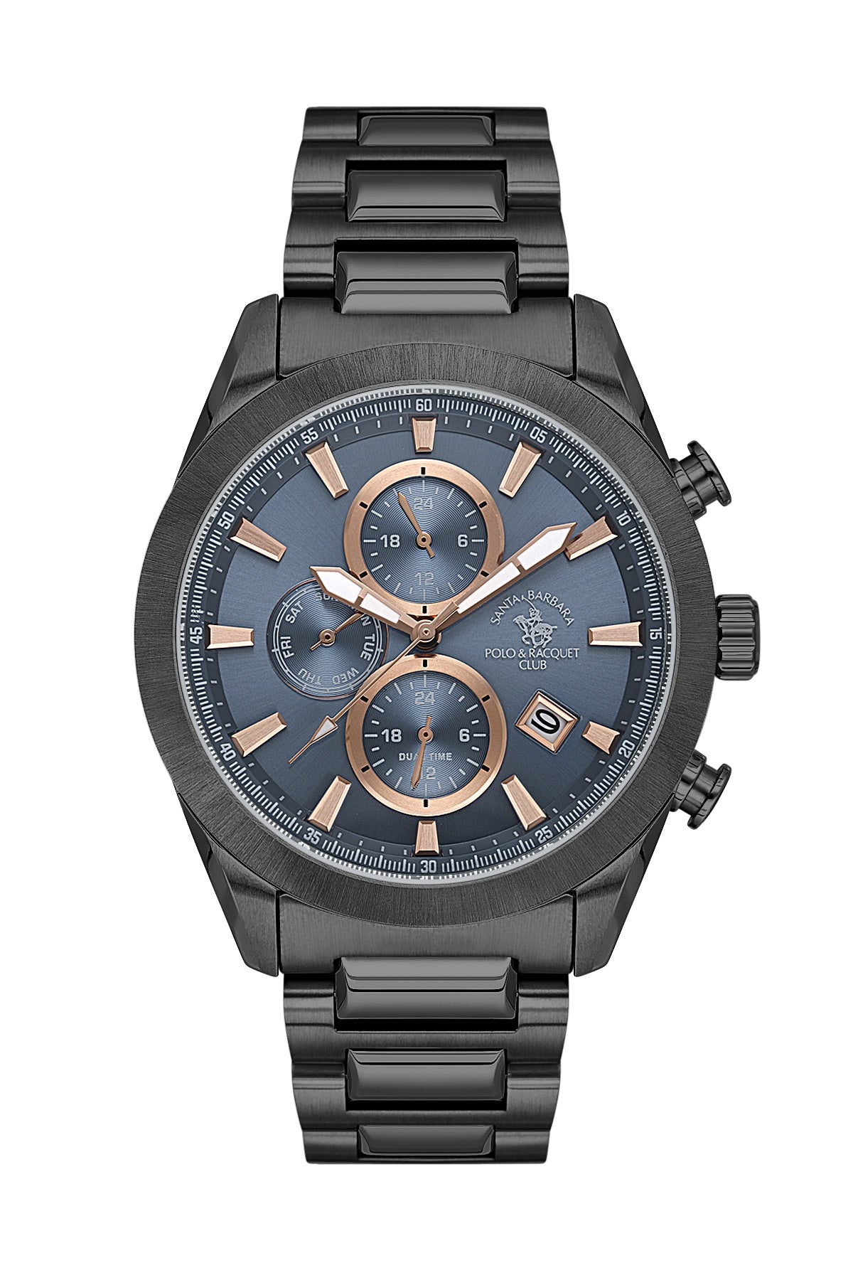 Santa Barbara Polo & Racquet Club Quartz Blue Dial Analog Watch For - Gents SB.1.10700-6