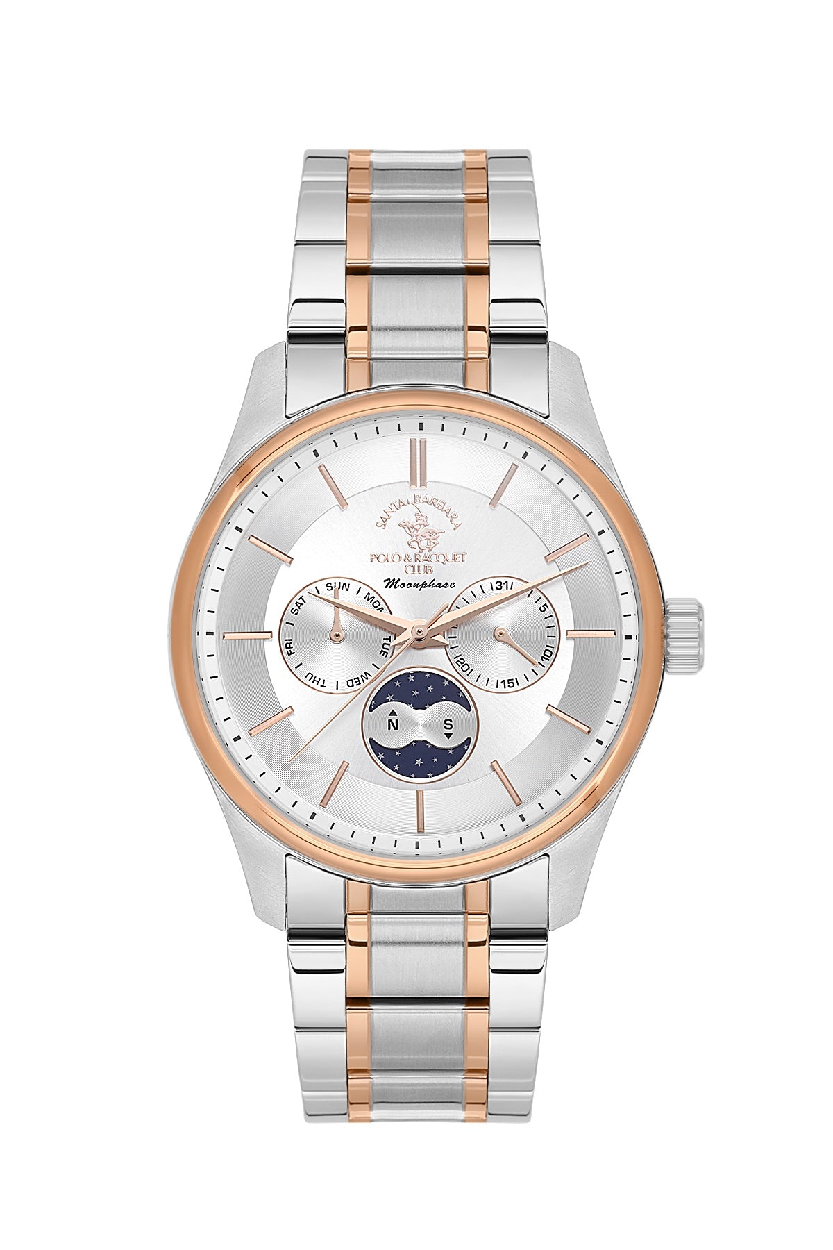 Santa Barbara Polo & racquet Club Quartz Silver Dial Analog Watch For - Gents SB.1.10711-5