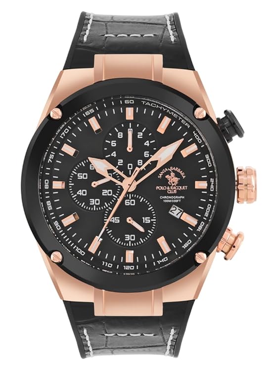 Santa barbara polo & racquet club Analog Black Dial Men&