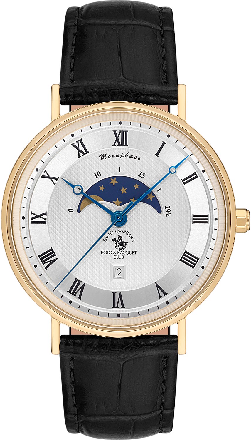 Santa Barbara Polo & Racquet Club Quartz Silver Dial Analog Watch For Gents - SB.4.10014-4