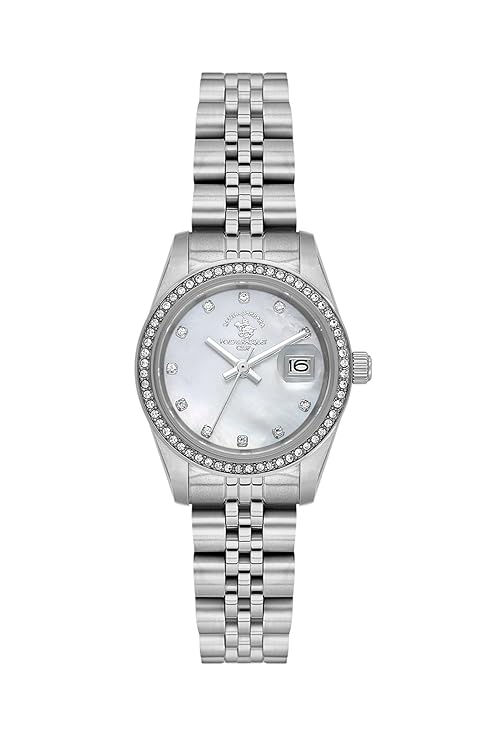 Santa Barbara Polo & Racquet Club Quartz White Dial Analog Watch For - Ladies SB.4.10015-1