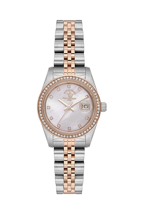Santa Barbara Polo & Racquet Club Quartz White Dial Analog Watch For - Ladies SB.4.10015-6