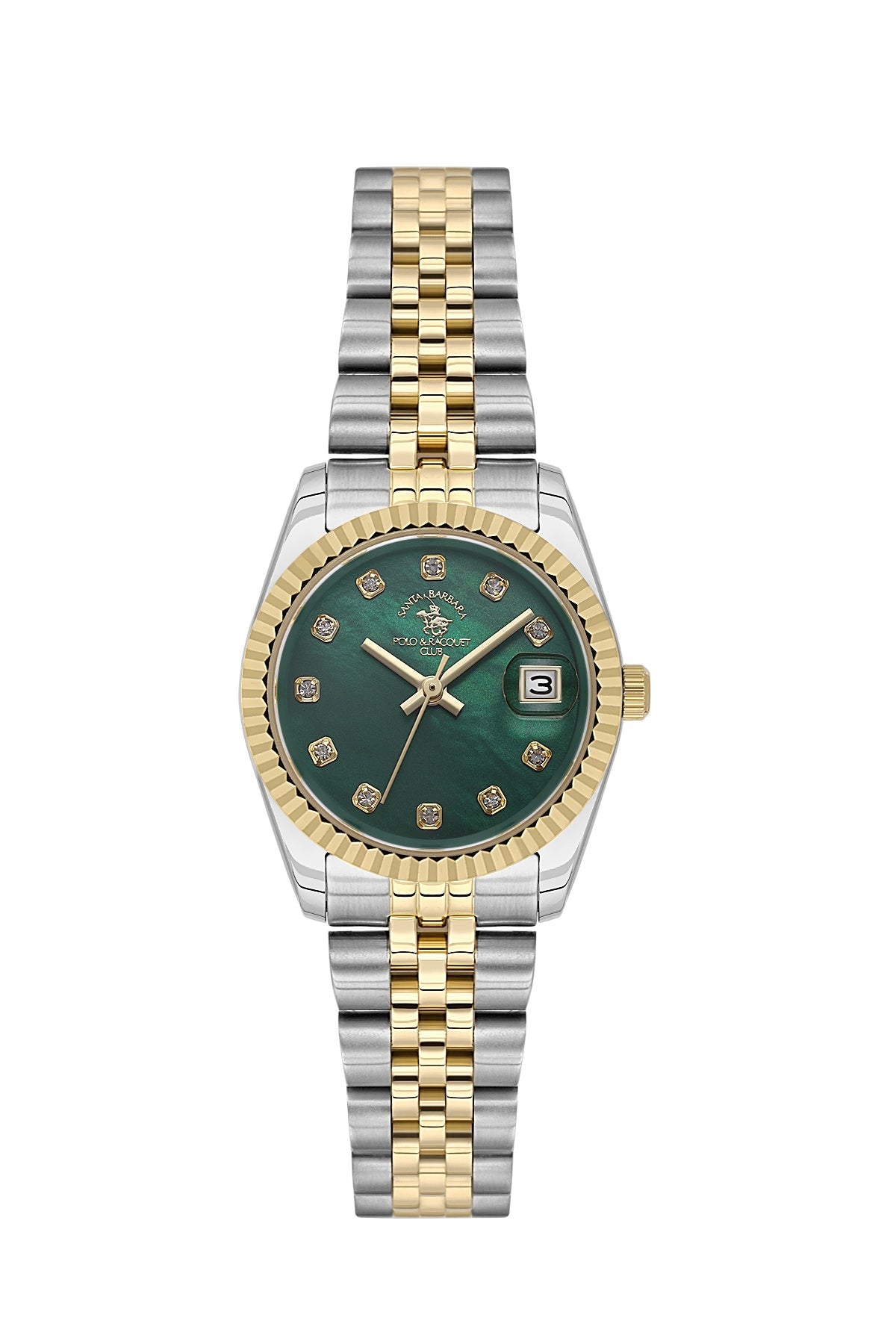 Santa Barbara Quartz Green Dial Analog Watch For - Ladies SB.4.10016-5