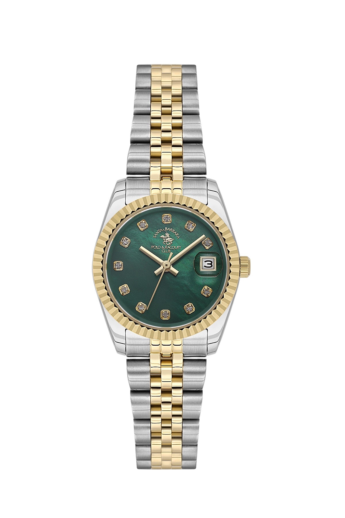 Santa Barbara Quartz Green Dial Analog Watch For - Ladies SB.4.10016-5