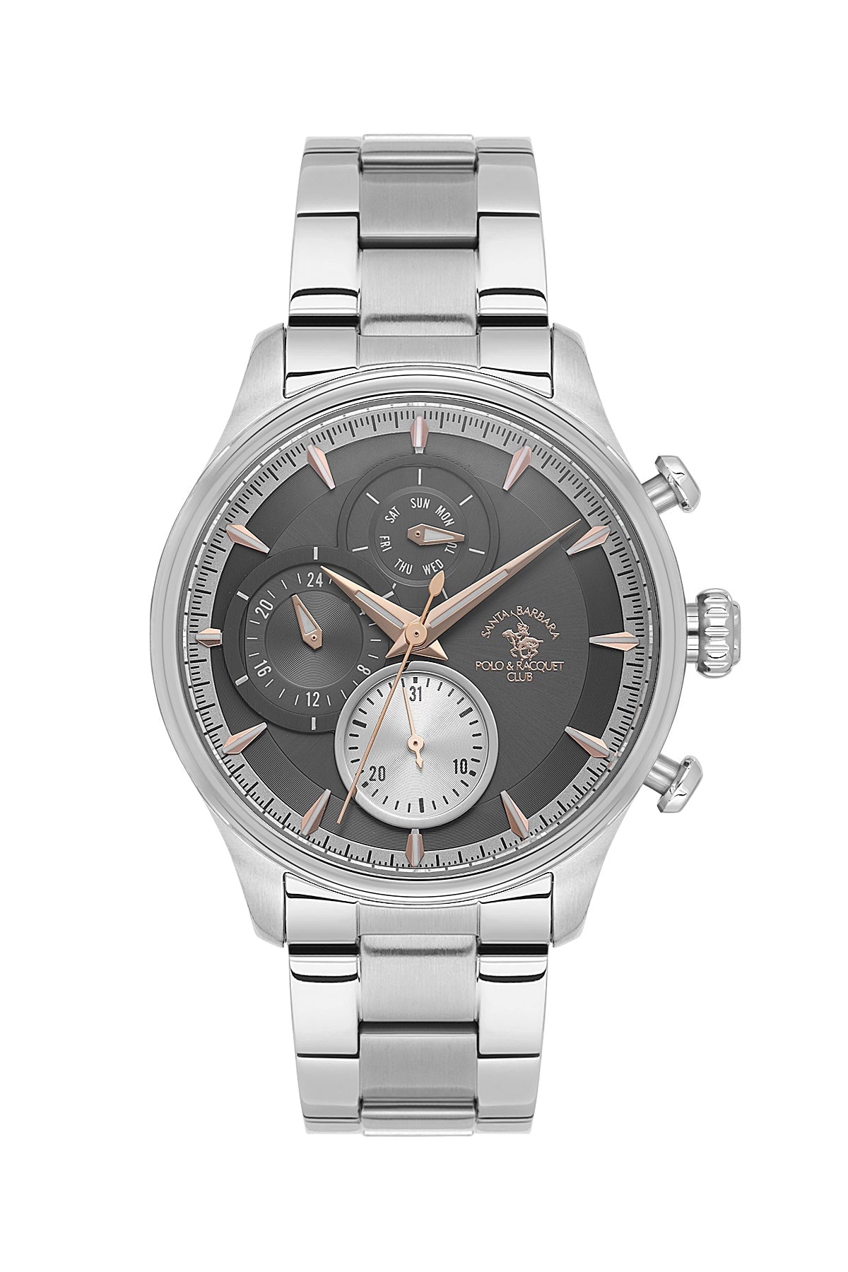 Santa Barbara Quartz Gery Dial Analog Watch For - Gents SB.4.10023-4
