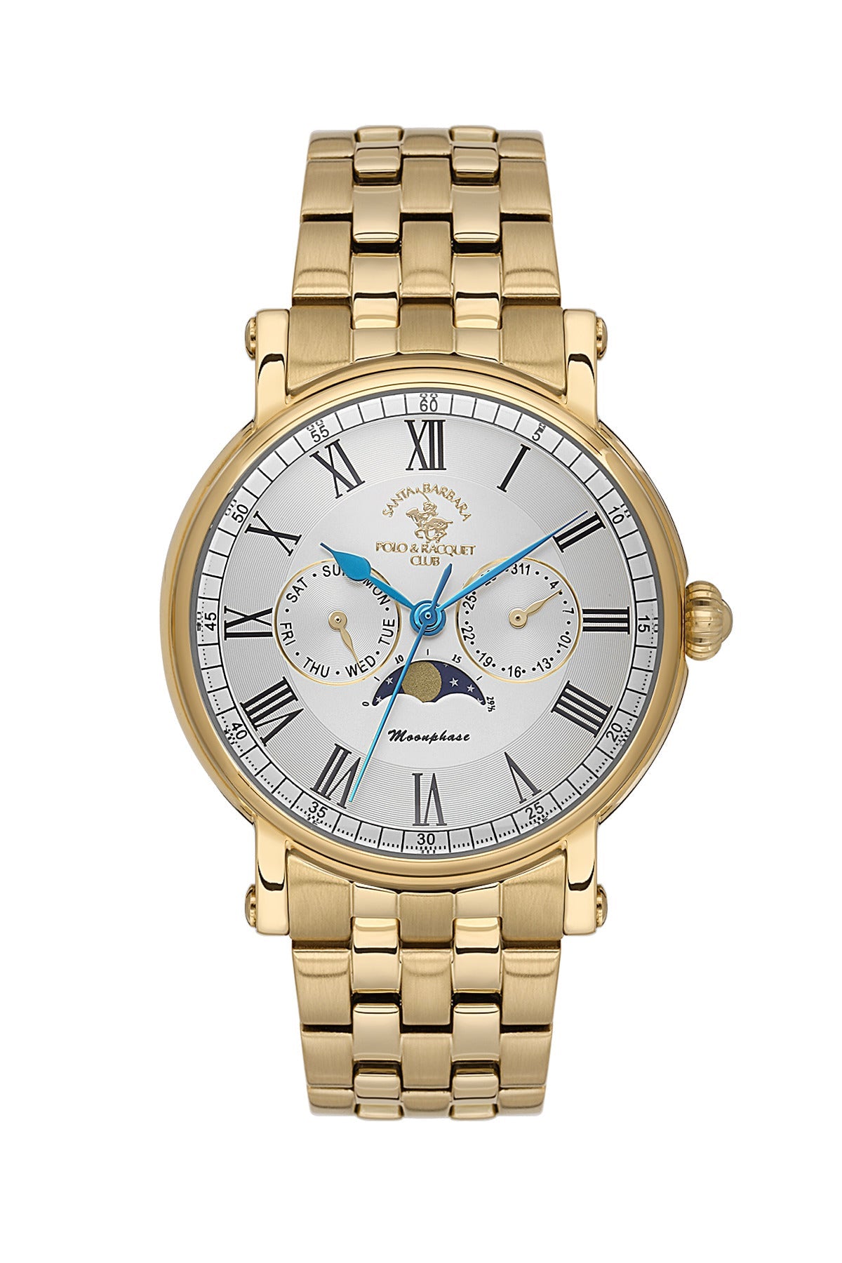 Santa Barbara Polo & Racquet Club Quartz Silver Dial Watch For - Gents SB.4.10032-4