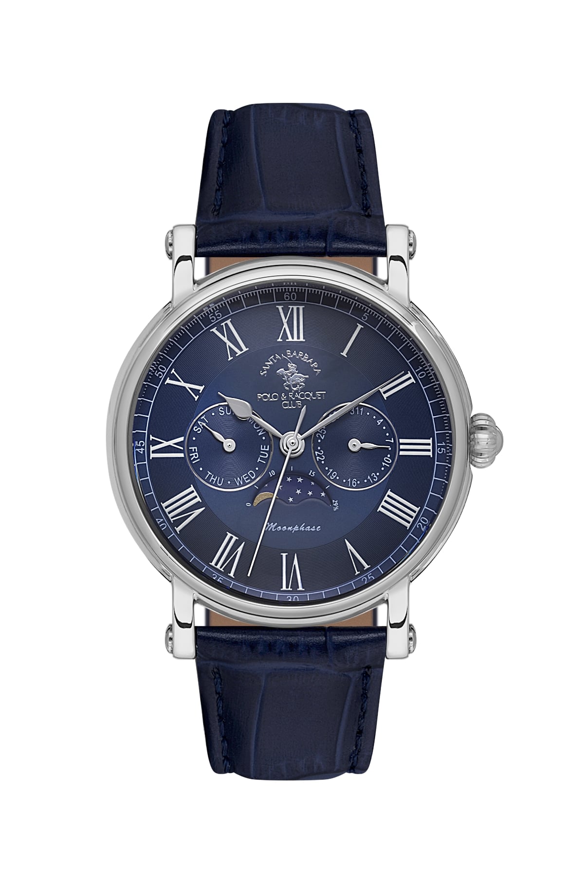 Santa Barbara Polo & Racquet Club Quartz Blue Dial Watch For - Gents SB.4.10033-3