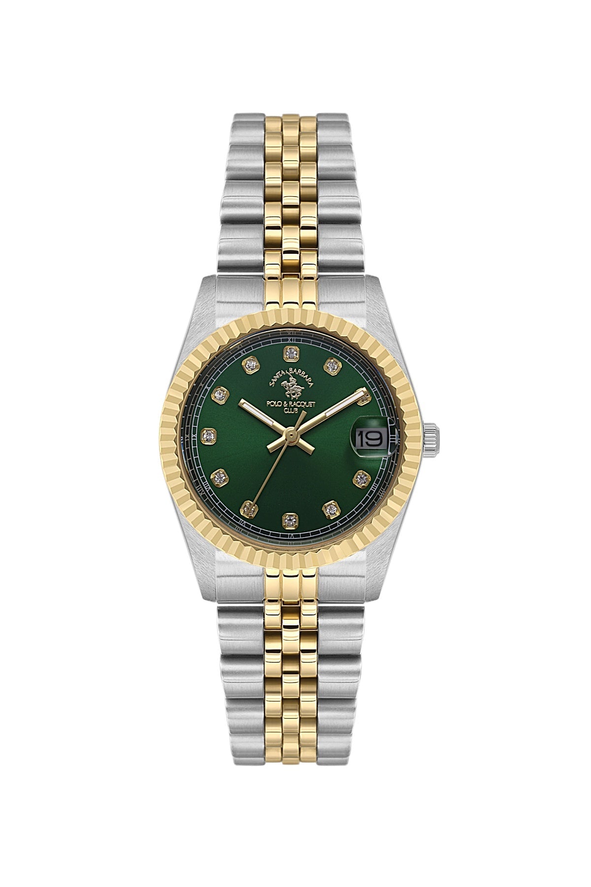 SANTA BARBARA POLO & RACQUET CLUB Quartz 2115 Movement Green Dial Analouge Watch For- Ladies SB.4.10034-4