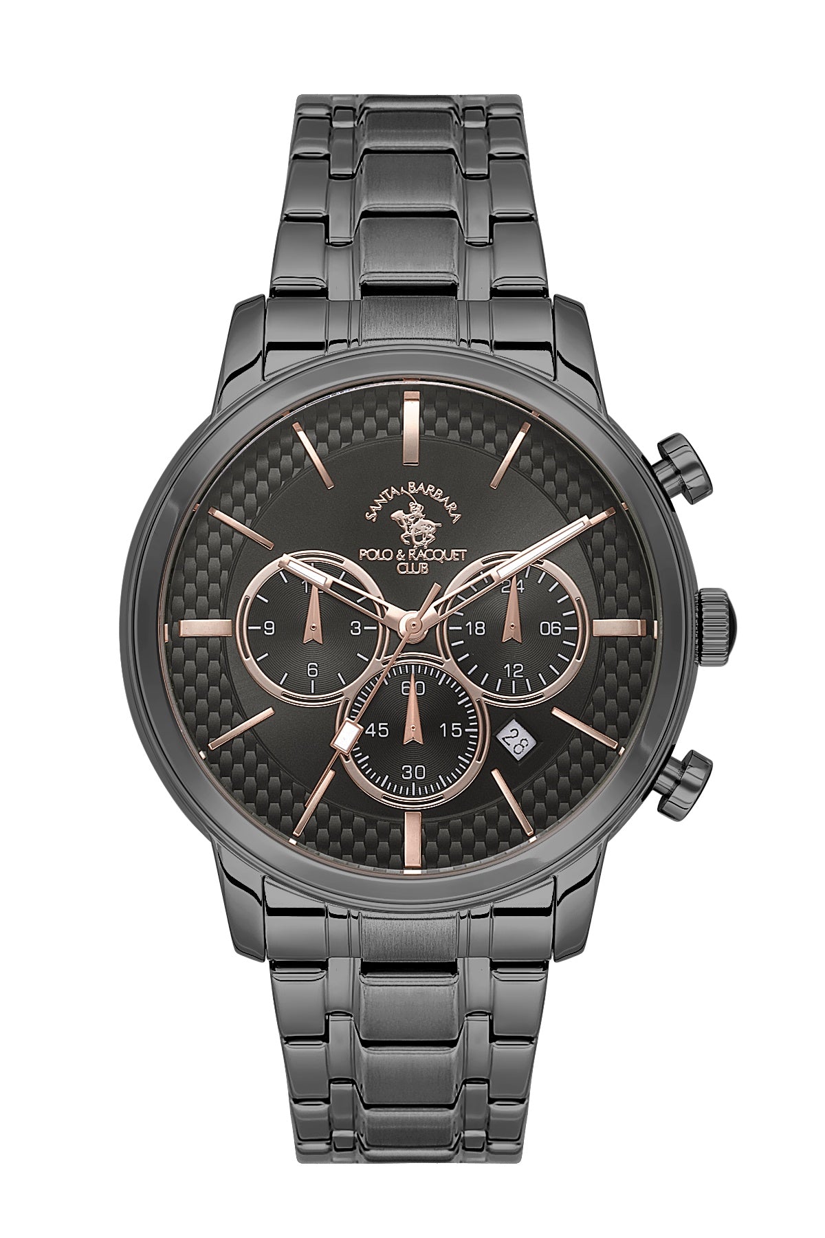 Santa Barbara Polo & Racquet Club Quartz Black Dial Analog Watch For - Gents SB.4.10046-7