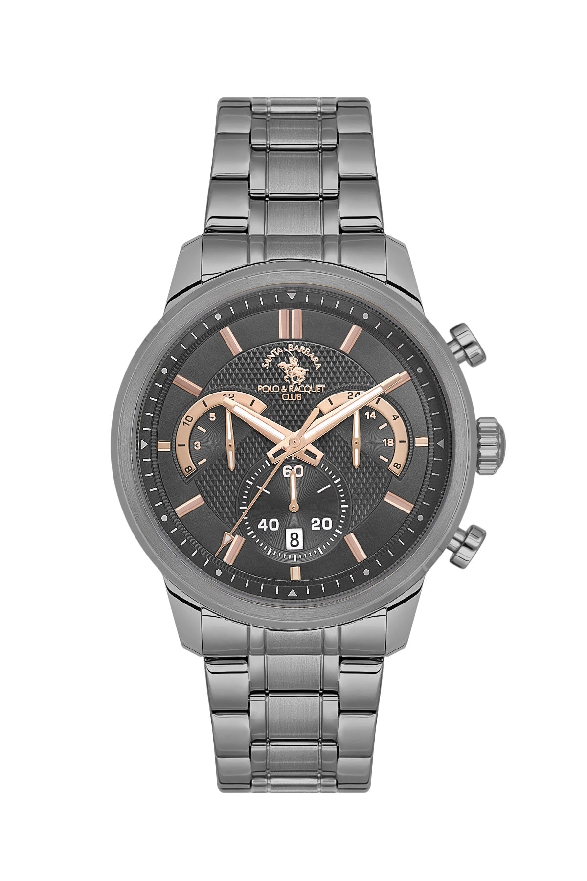 Santa Barbara Polo & racquet Club Quartz Black Dial Analog Watch For - Gents SB.4.10050-7