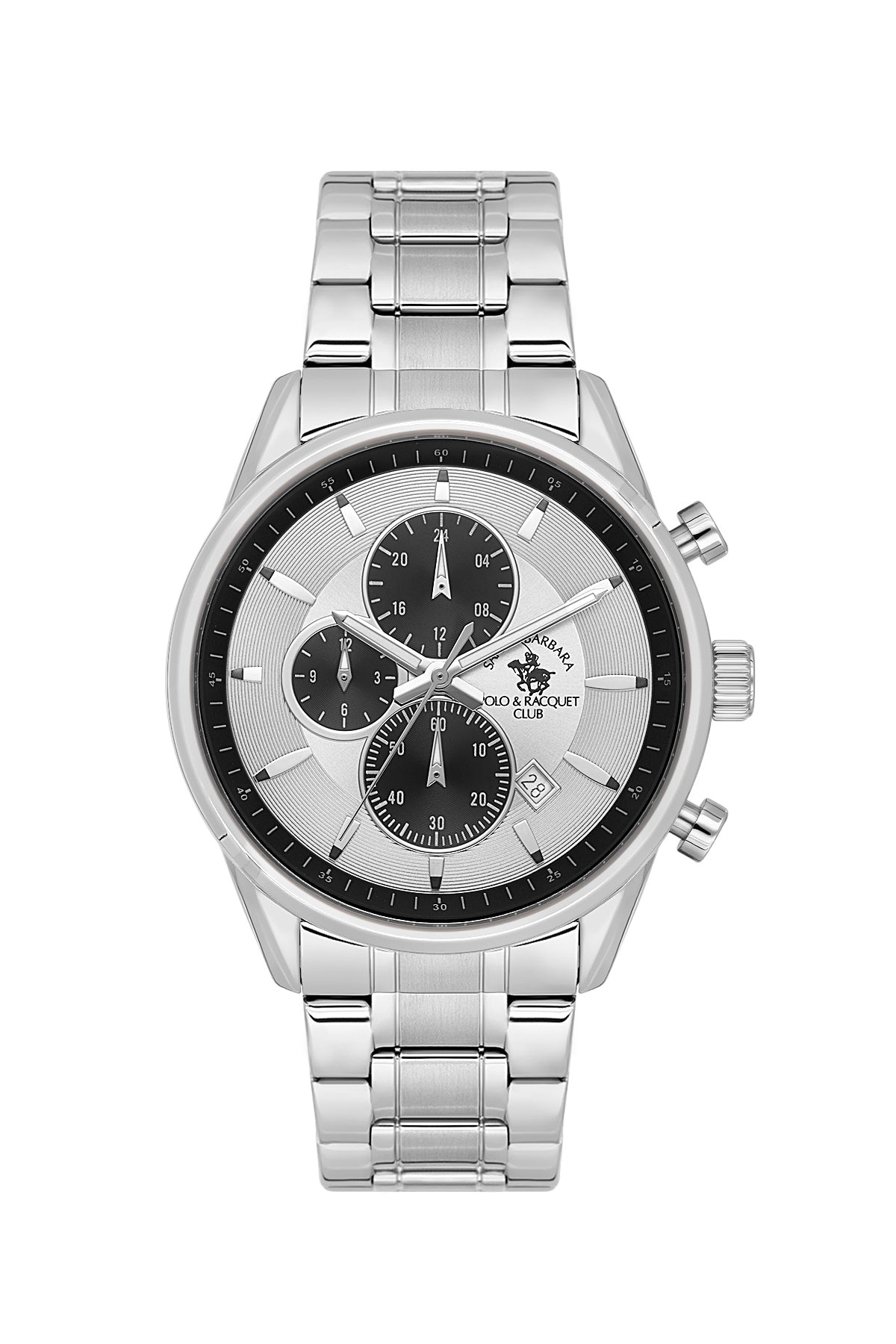 Santa Barbara Polo & racquet Club Quartz Silver Dial Analog Watch For - Gents SB.4.10052-1