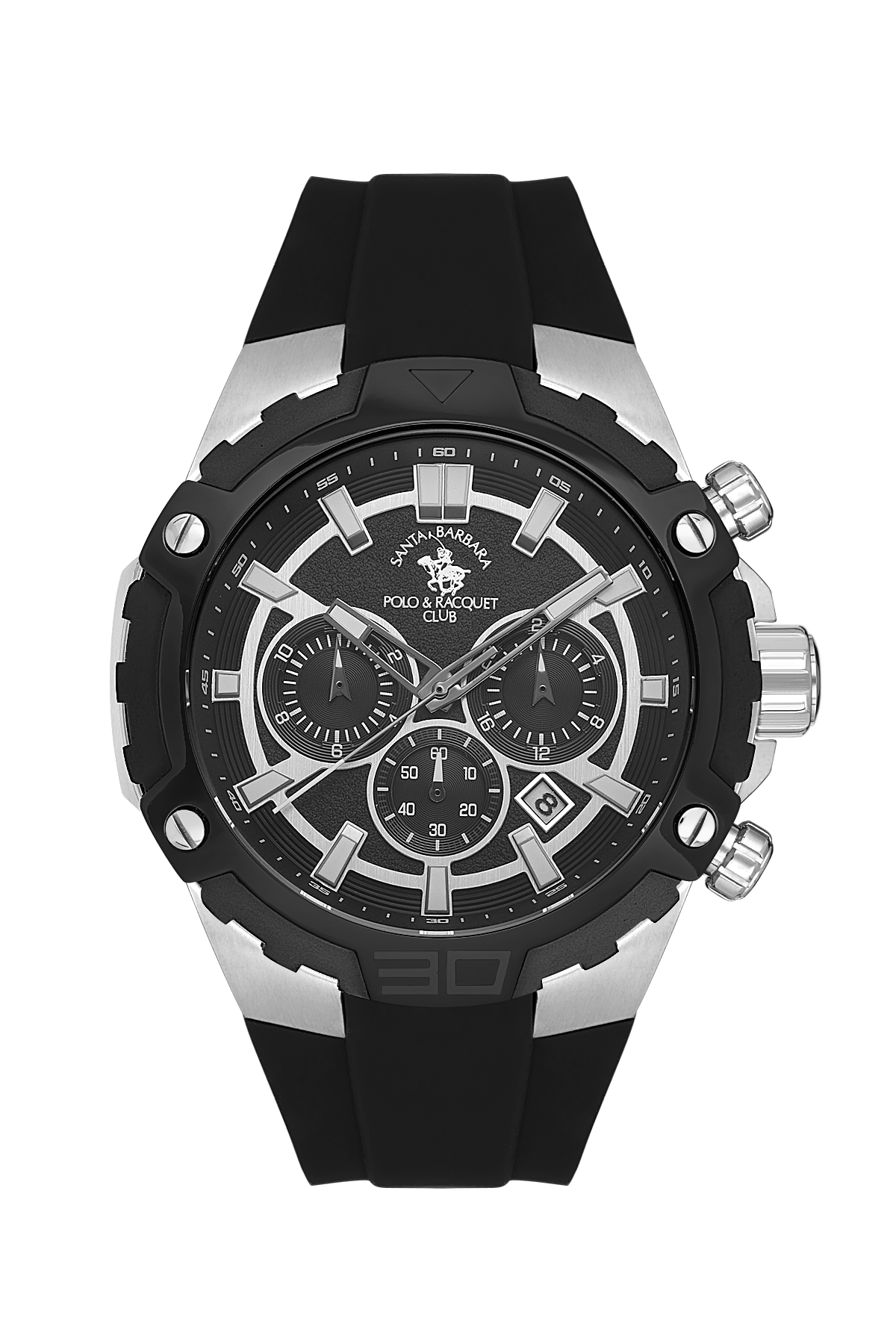Santa Barbara Polo & Racquet Club Quartz Black Men SB.5.10002-2