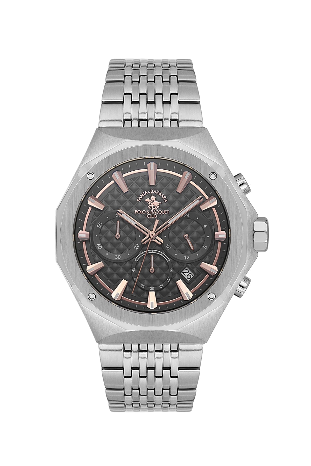 Santa Barbara Polo & Racquet Club Quartz Grey Dial Watch For - Gents SB.5.10005-3