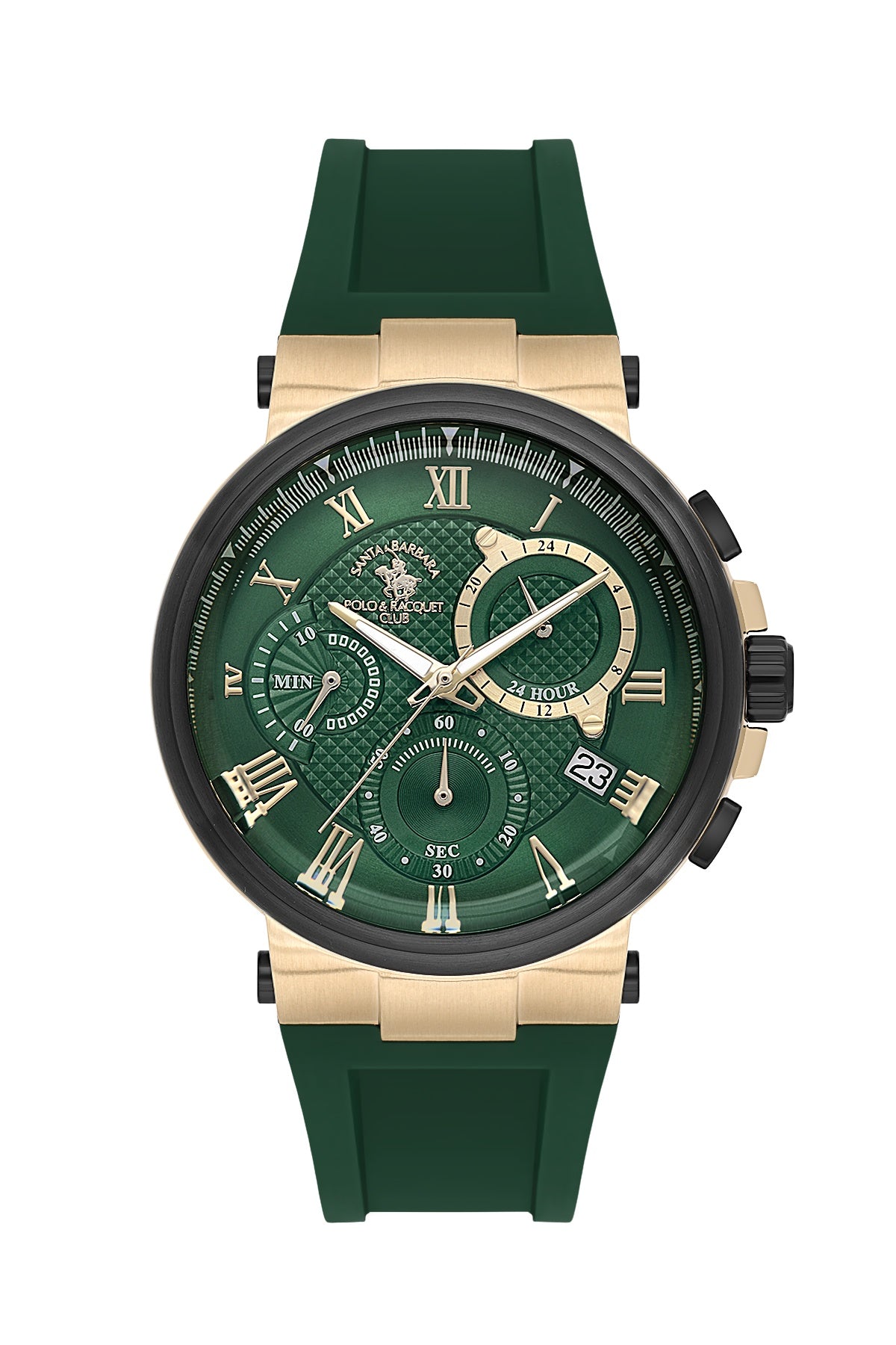 Santa Barbara Polo & Racquet Club Quartz Green Dial Analog Watch For - Gents SB.5.10008-3