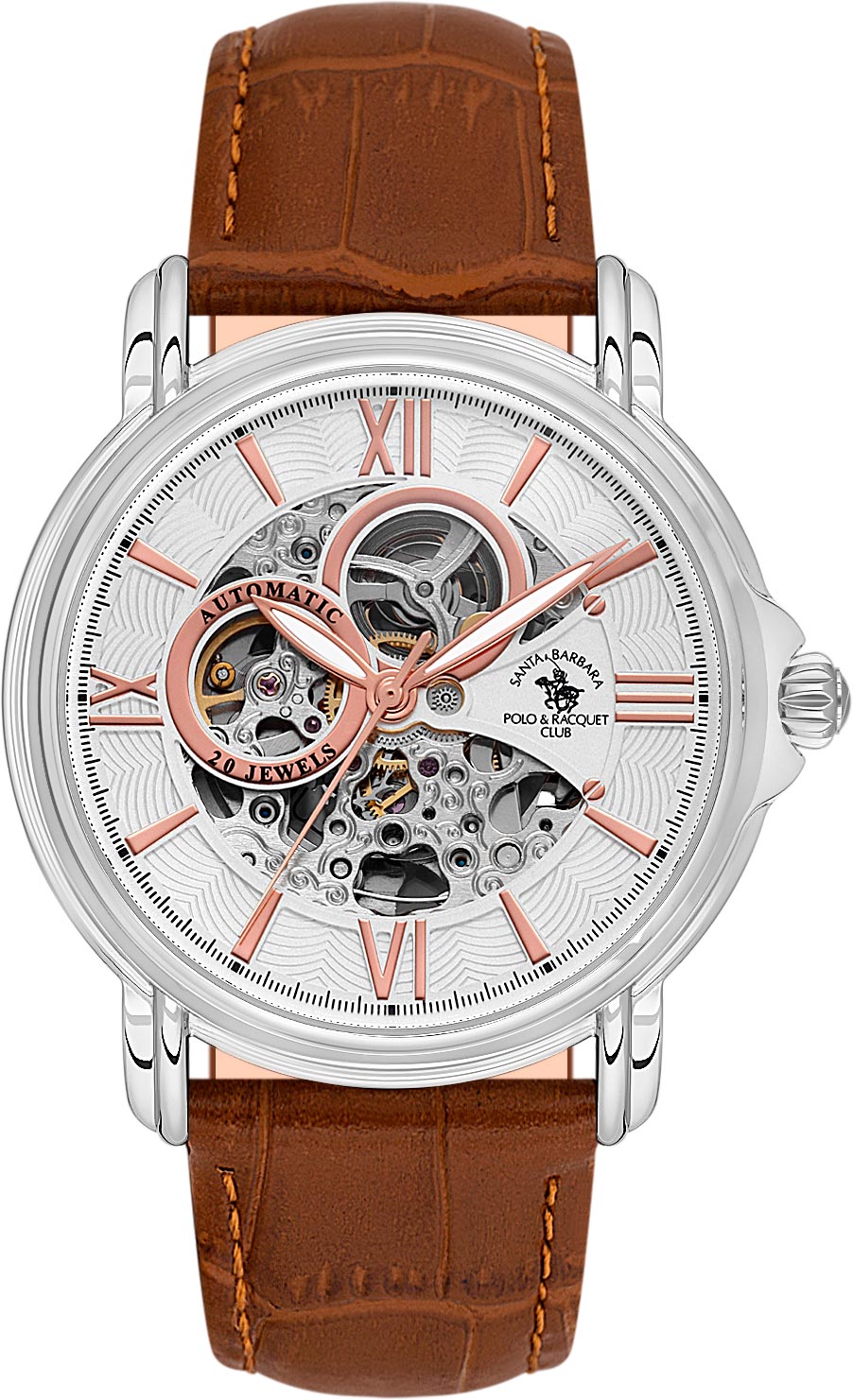 Santa Barbara Polo & Racquet Club Quartz Silver Men SB.8.10002-3