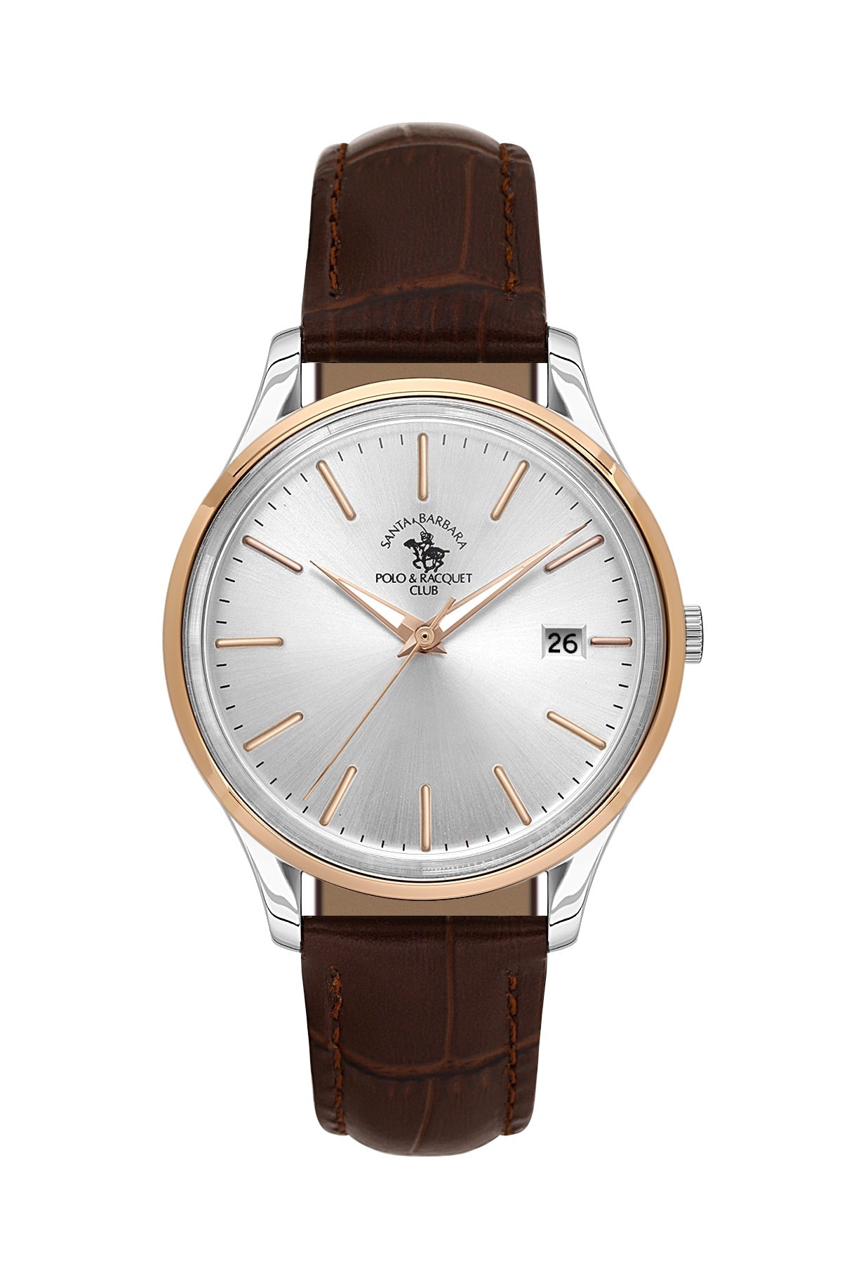 SANTA BARBARA POLO & RACQUET CLUB Quartz Miyota 2317 Movement Silver Dial Analouge Watch For- Gents SB.8.10011-6