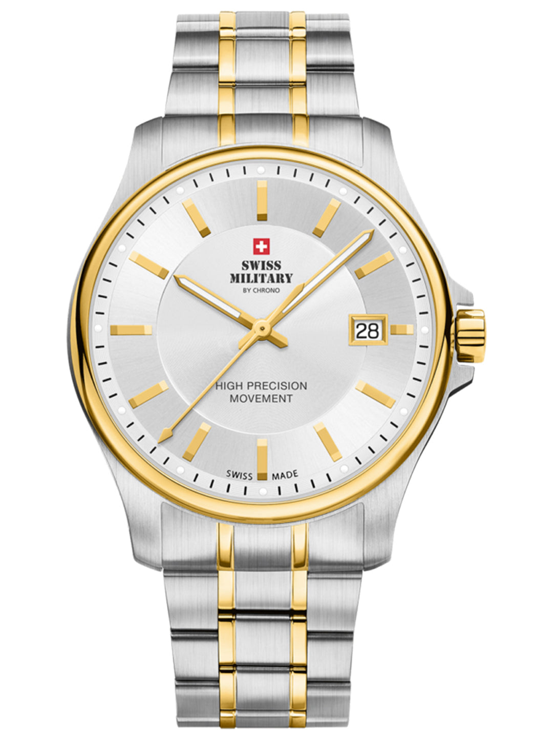 Swiss Military by Chrono Swiss Made Silver Dial Analog Watch for Gents - SM30200.05