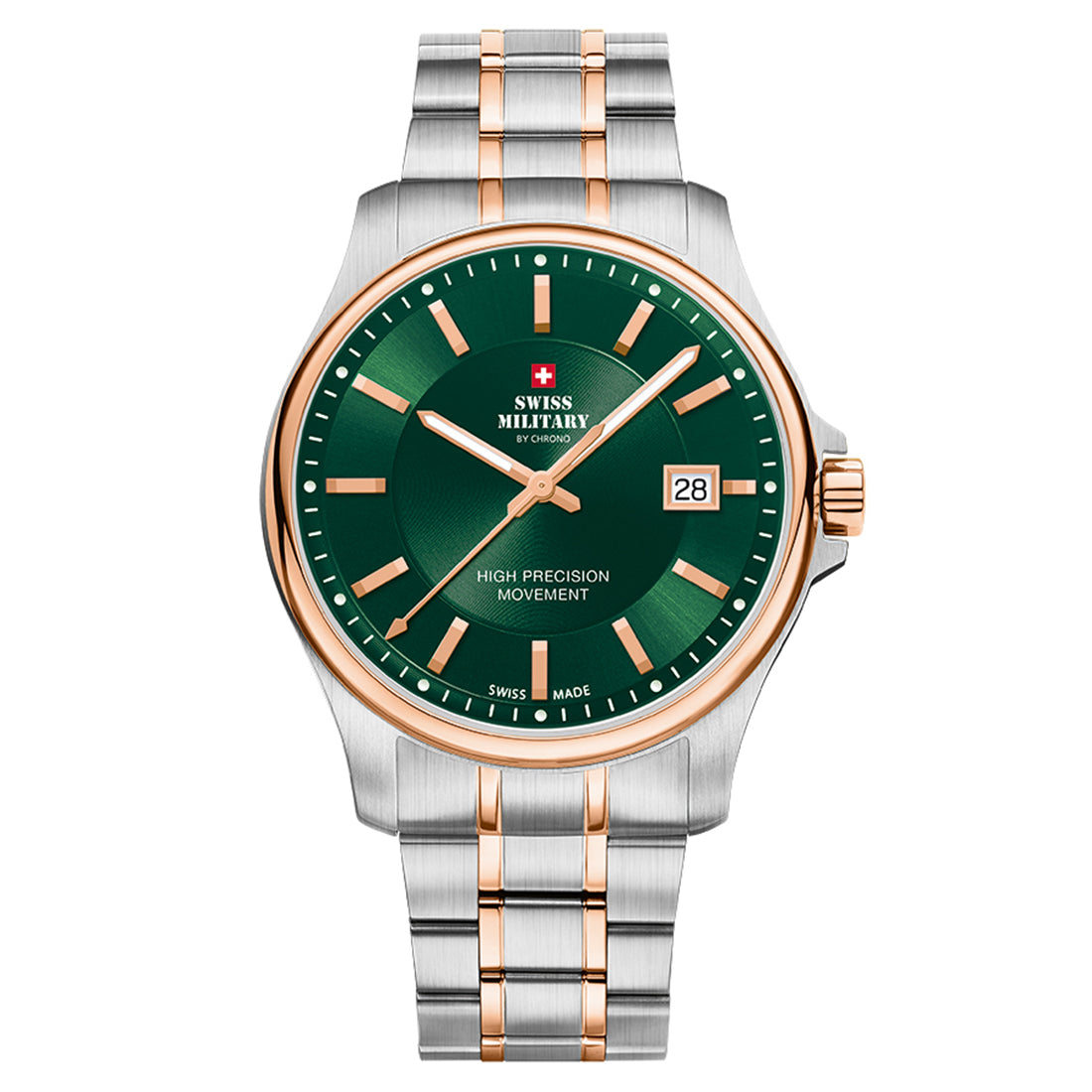 Swiss Military by Chrono Swiss Made Green Dial Analog Watch for Gents - SM30200.33