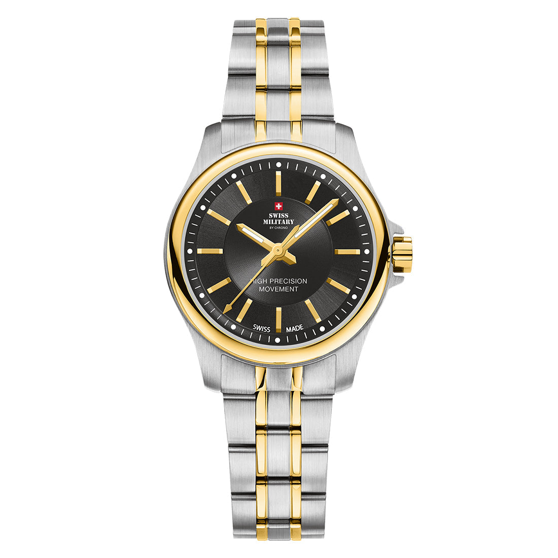 Swiss Military by Chrono Swiss Made Black Dial Analog Watch for Ladies - SM30201.04