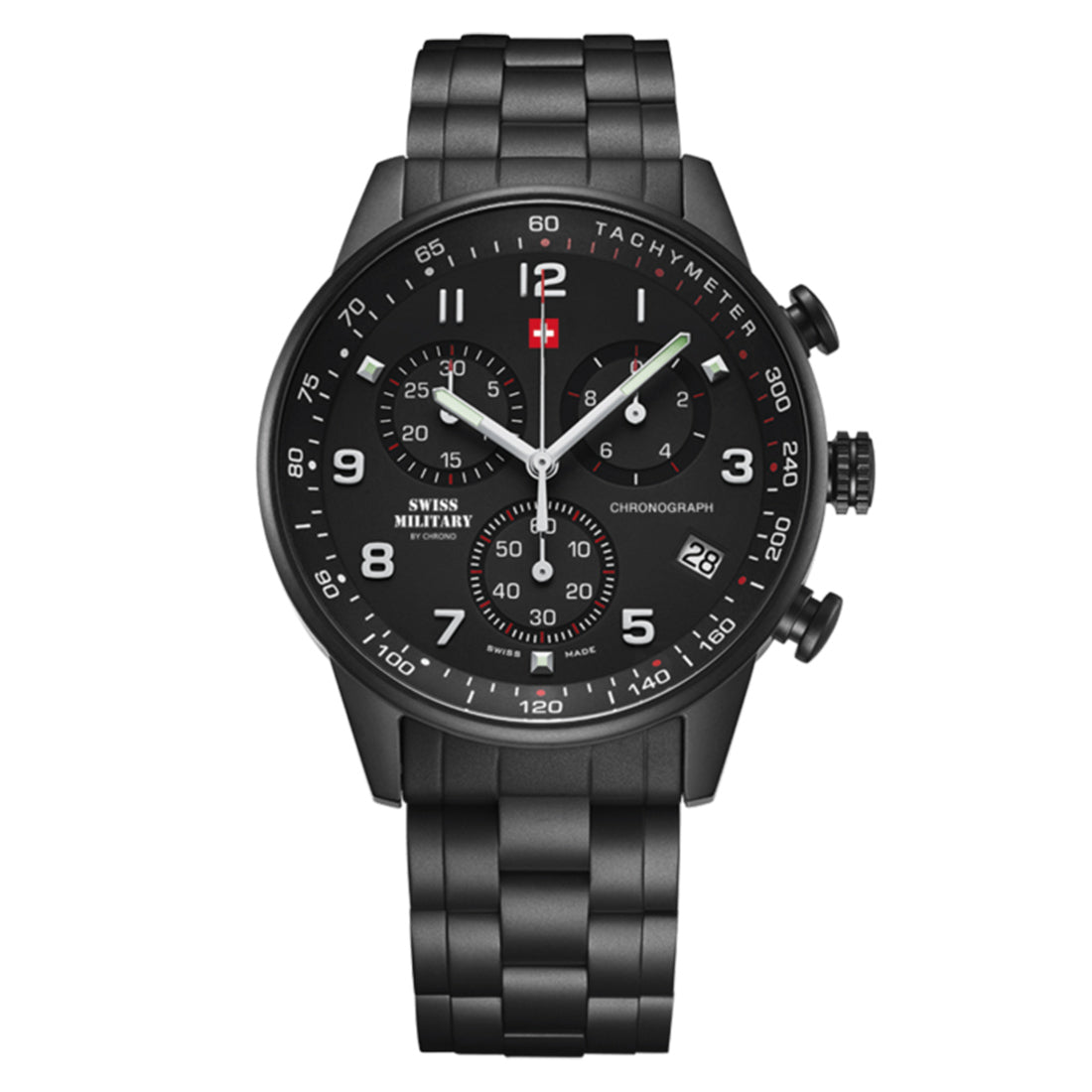 Swiss Military by Chrono Swiss Made Black Dial Analog Watch for Gents - SM34012.04