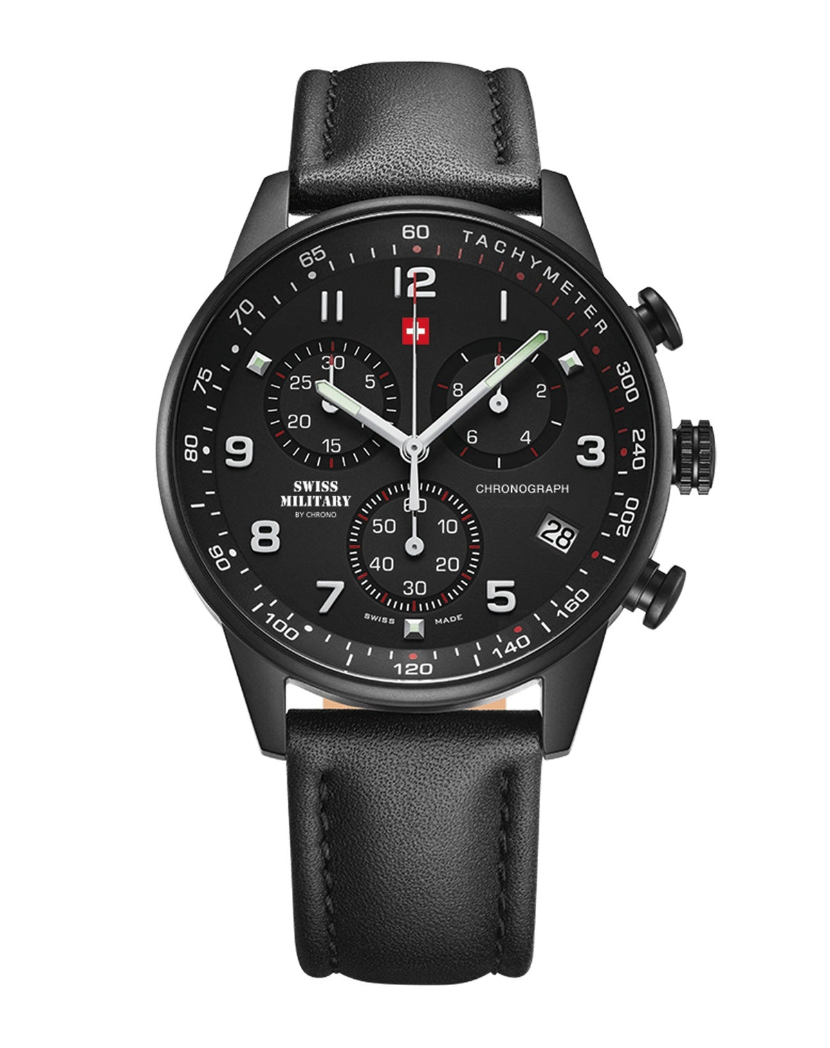Swiss Military By Chrono Swiss Made Minimalist Chronograph Quartz Gents Watch 41mm SM34012.08