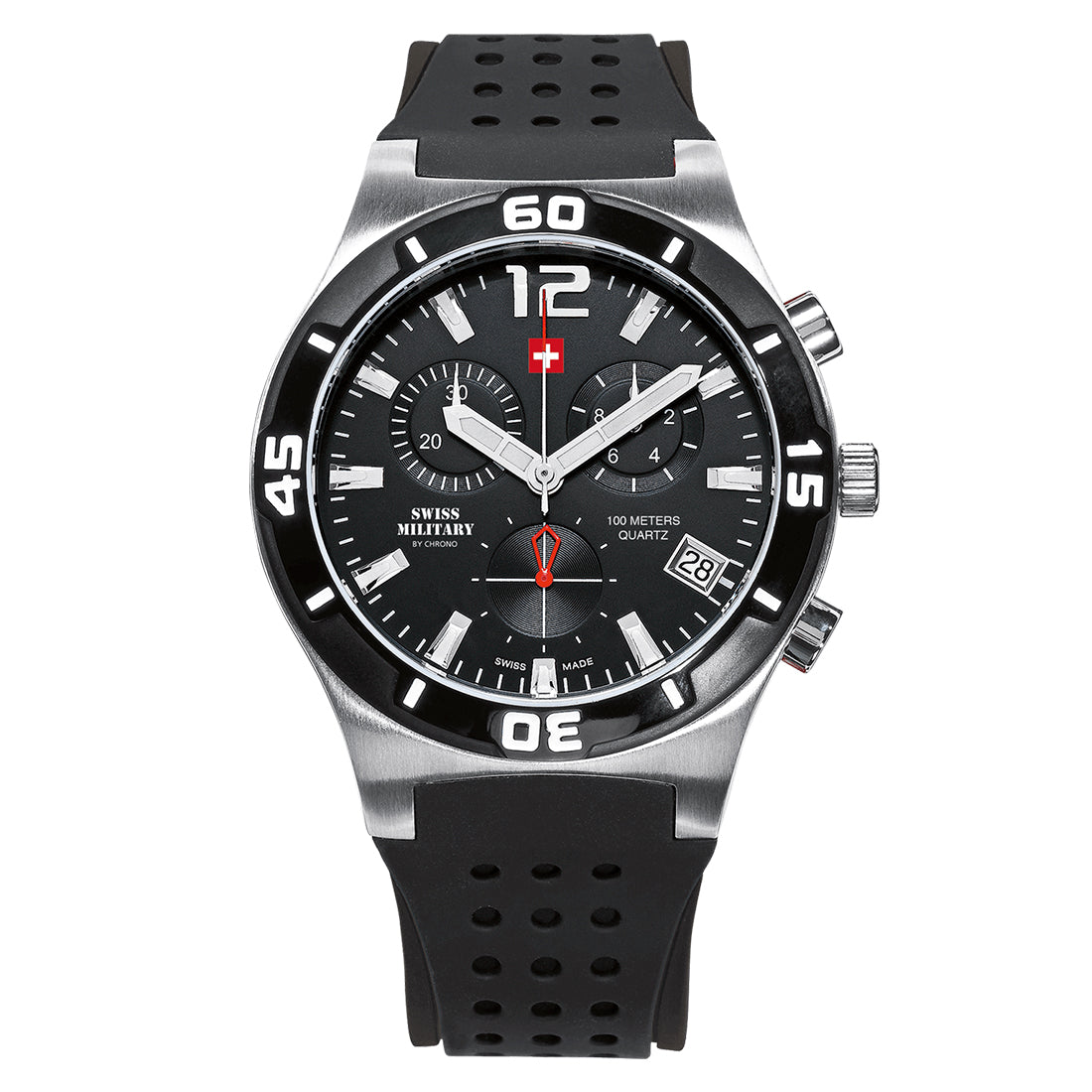 Swiss Military by Chrono Swiss Made Black Dial Analog Watch for Gents - SM34015.05