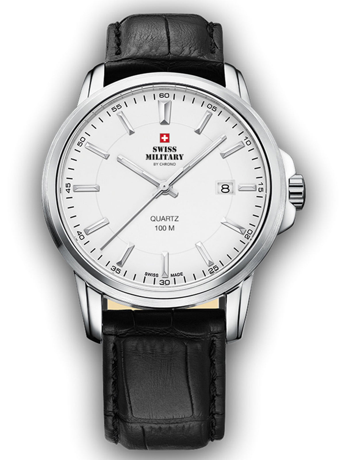 Swiss Military by Chrono Swiss Made White Dial Analog Watch for Gents - SM34039.07