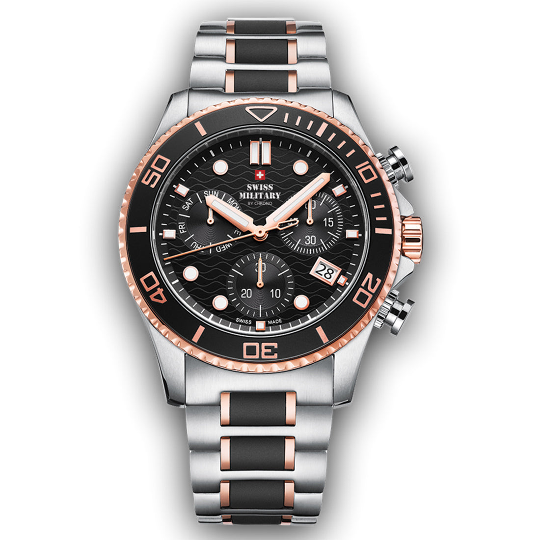 Swiss Military by Chrono Swiss Made Black Dial Analog Watch for Gents - SM34051.03