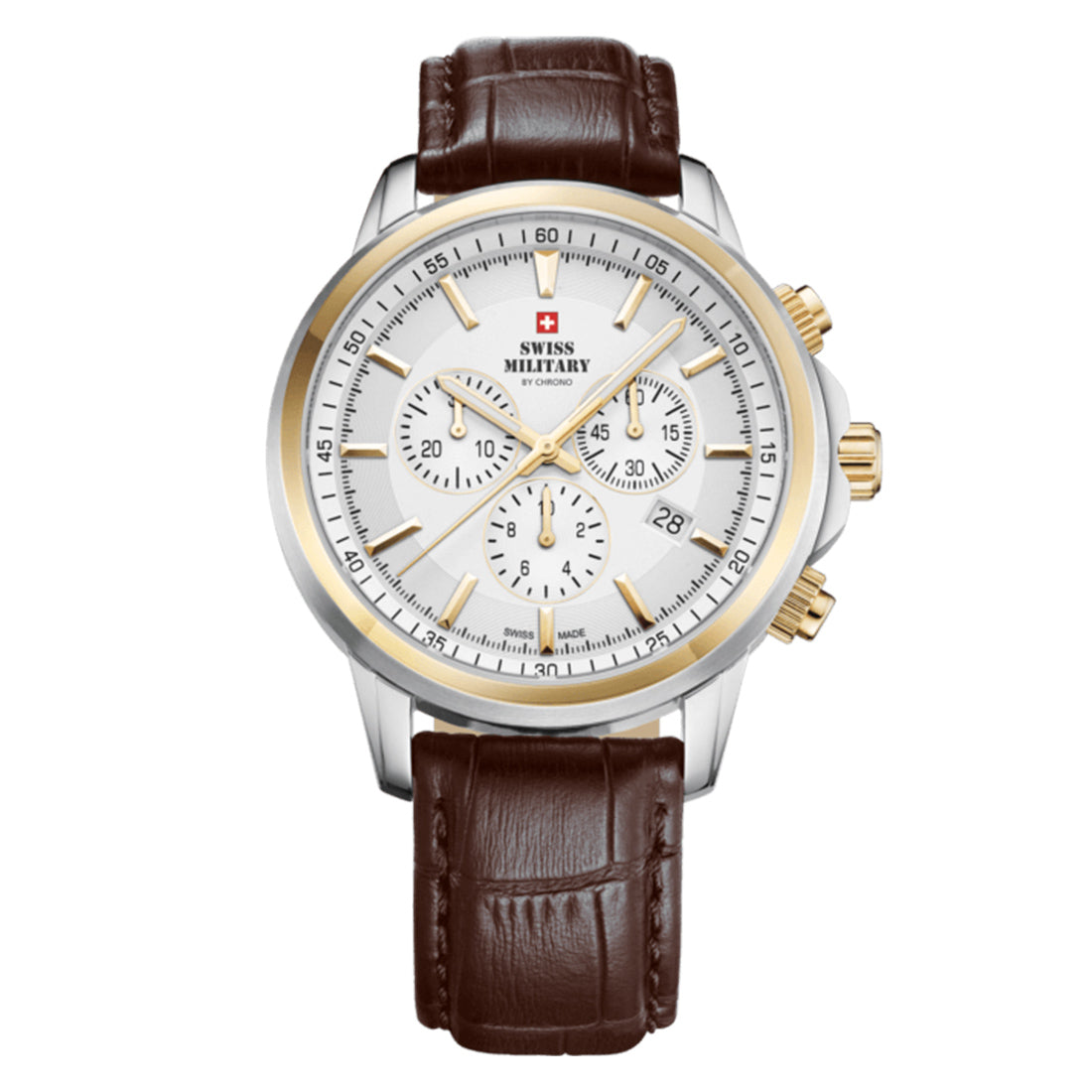 Swiss Military by Chrono Swiss Made Silver Dial Analog Watch for Gents - SM34052.21