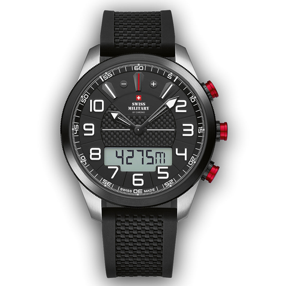 Swiss Military by Chrono Swiss Made Black Dial Analog Watch for Gents - SM34061.01