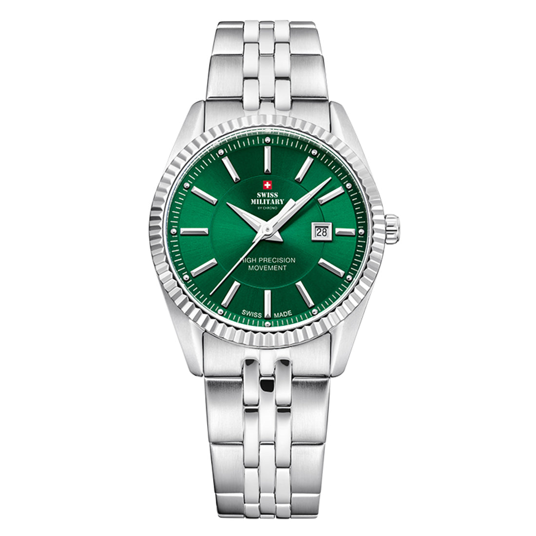 Swiss Military by Chrono Swiss Made Green Dial Analog Watch for Ladies - SM34066.08