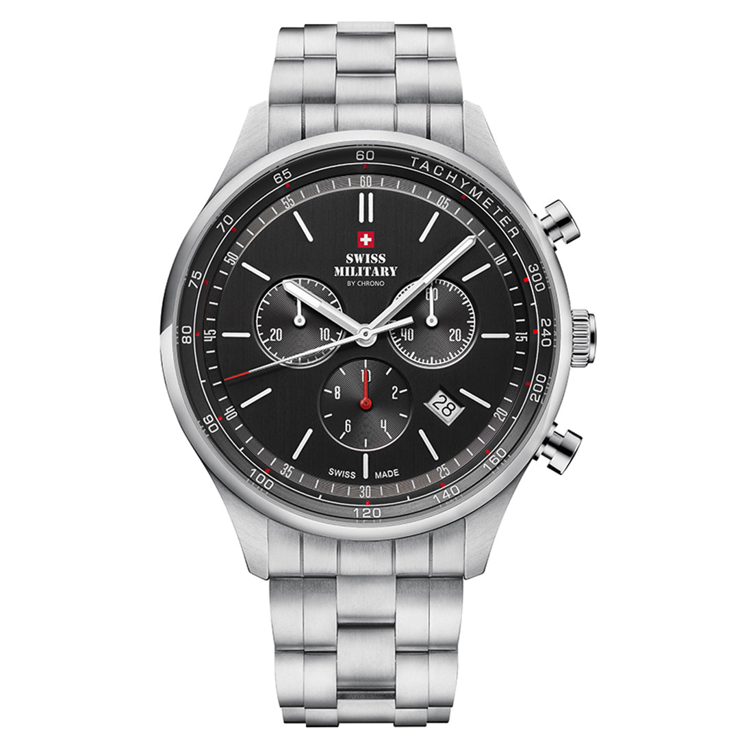 Swiss Military by Chrono Swiss Made Black Dial Analog Watch for Gents - SM34081.01