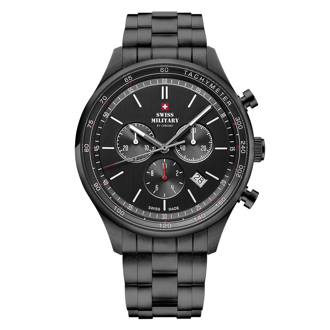 Swiss Military by Chrono Swiss Made Black Dial Analog Watch for Gents - SM34081.04