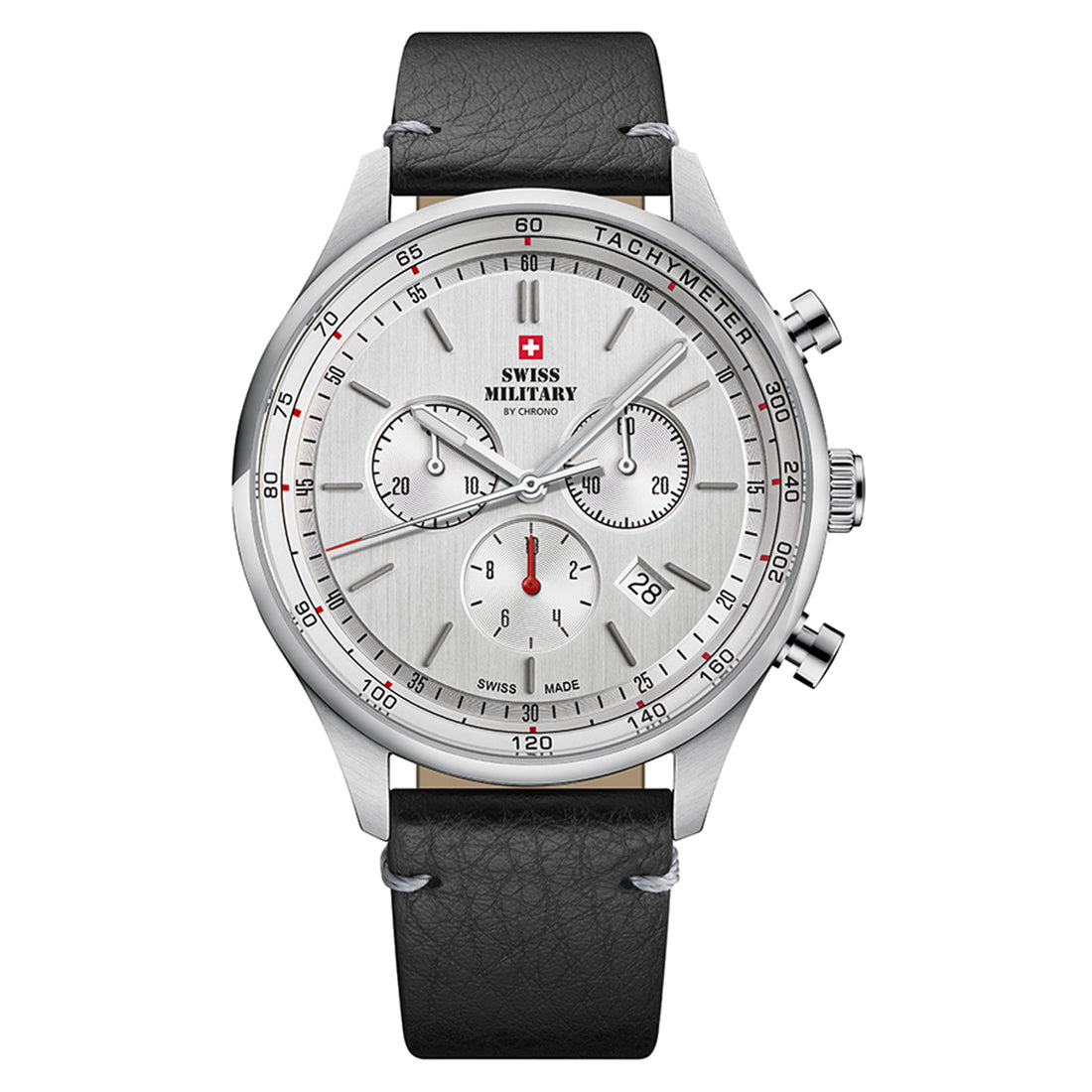 Swiss Military by Chrono Swiss Made Silver Dial Analog Watch for Gents - SM34081.07