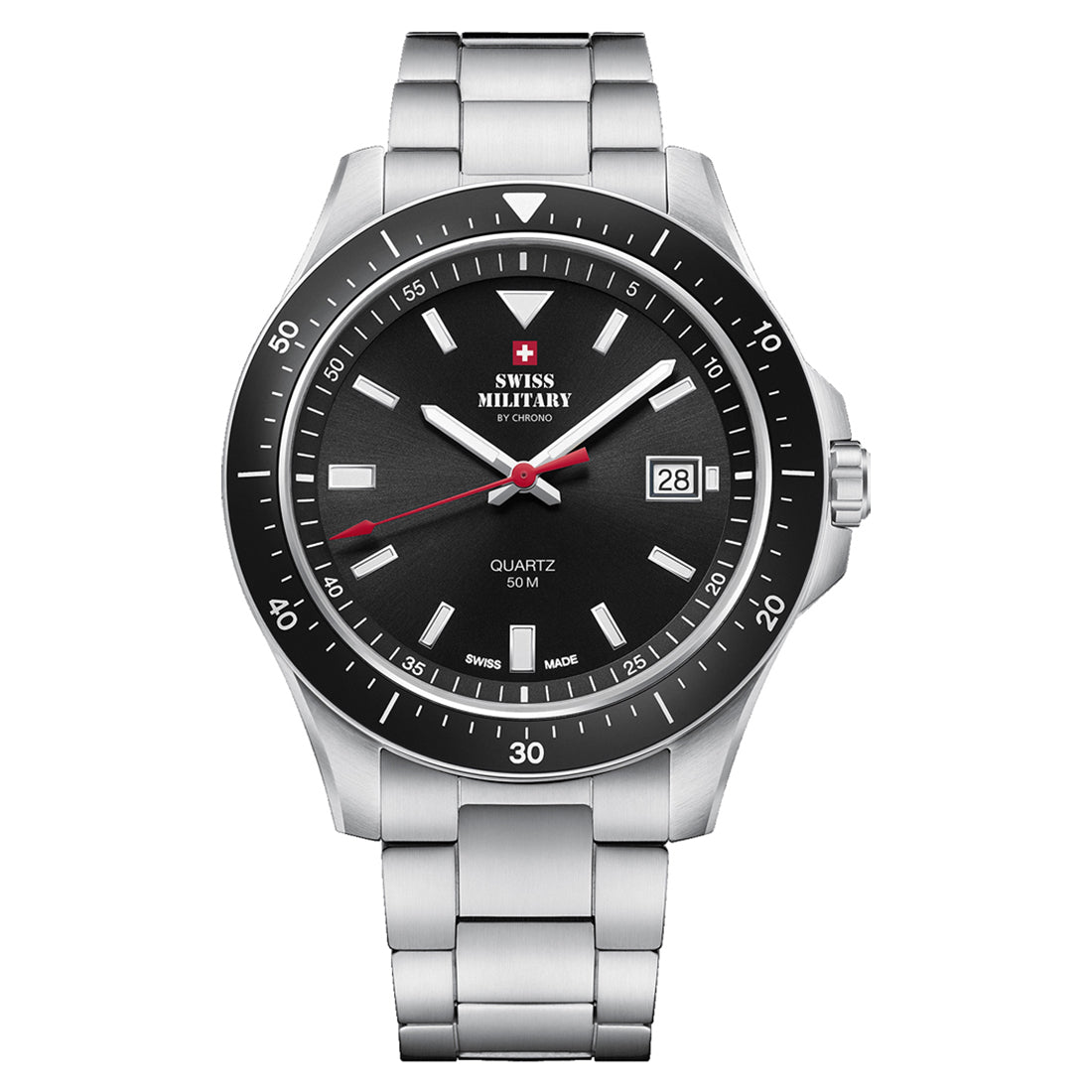 Swiss Military by Chrono Swiss Made Black Dial Analog Watch for Gents - SM34082.01