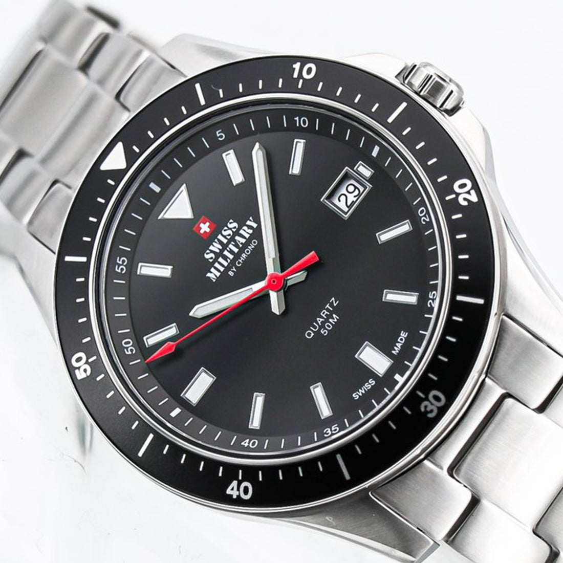 Swiss Military by Chrono Swiss Made Black Dial Analog Watch for Gents - SM34082.01