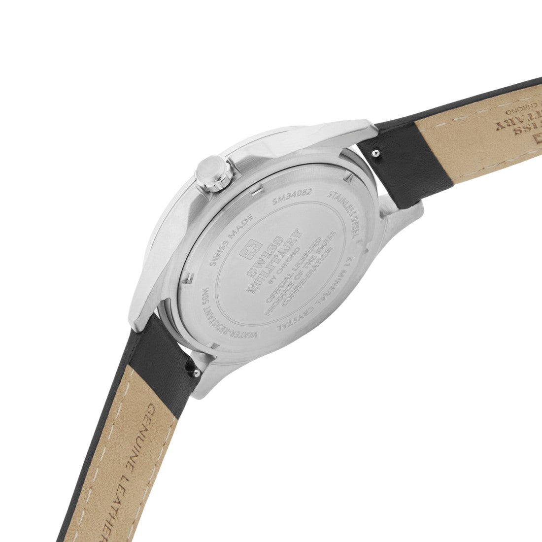 Swiss Military by Chrono Swiss Made Black Dial Analog Watch for Gents - SM34082.04