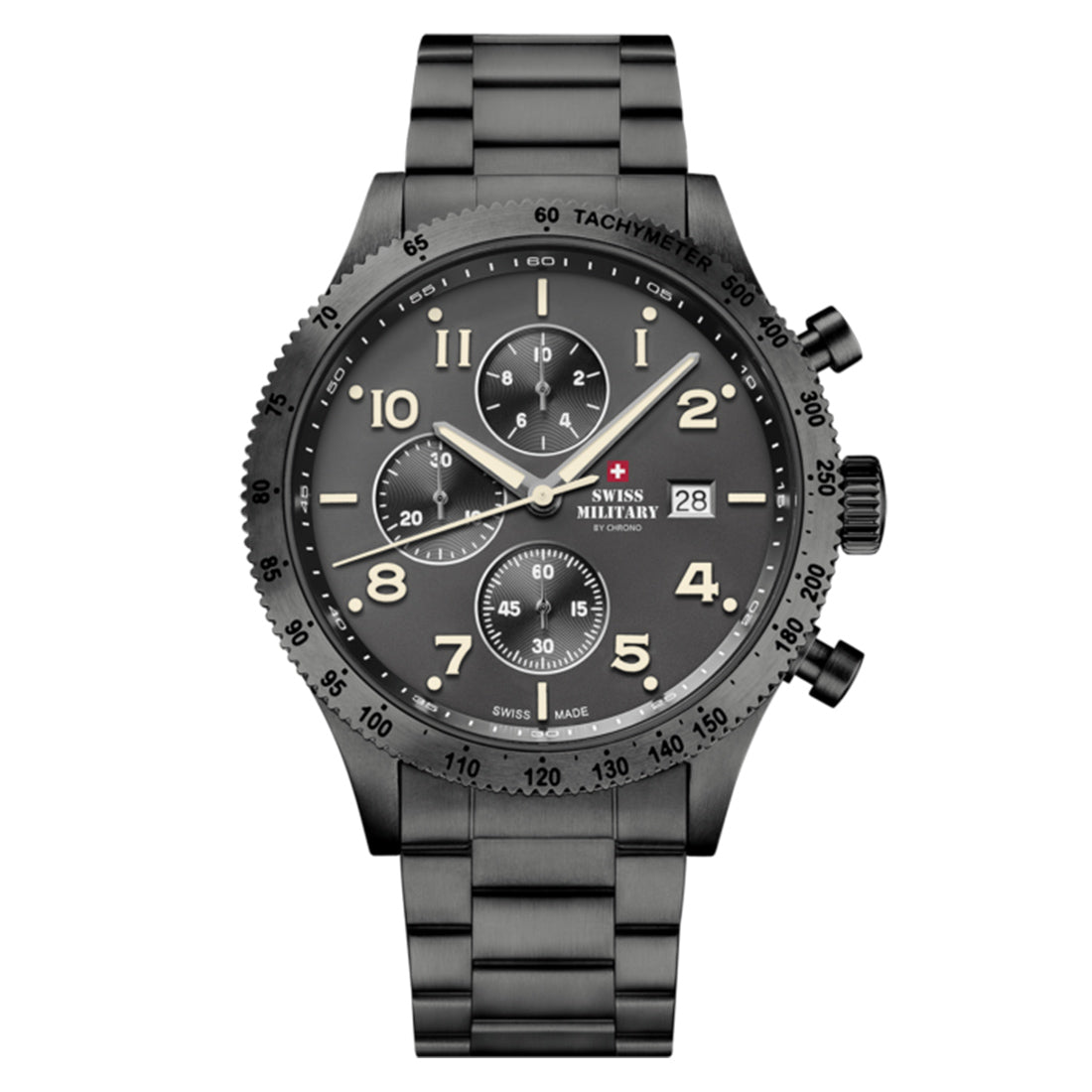 Swiss Military by Chrono Swiss Made Grey Dial Analog Watch for Gents - SM34084.04