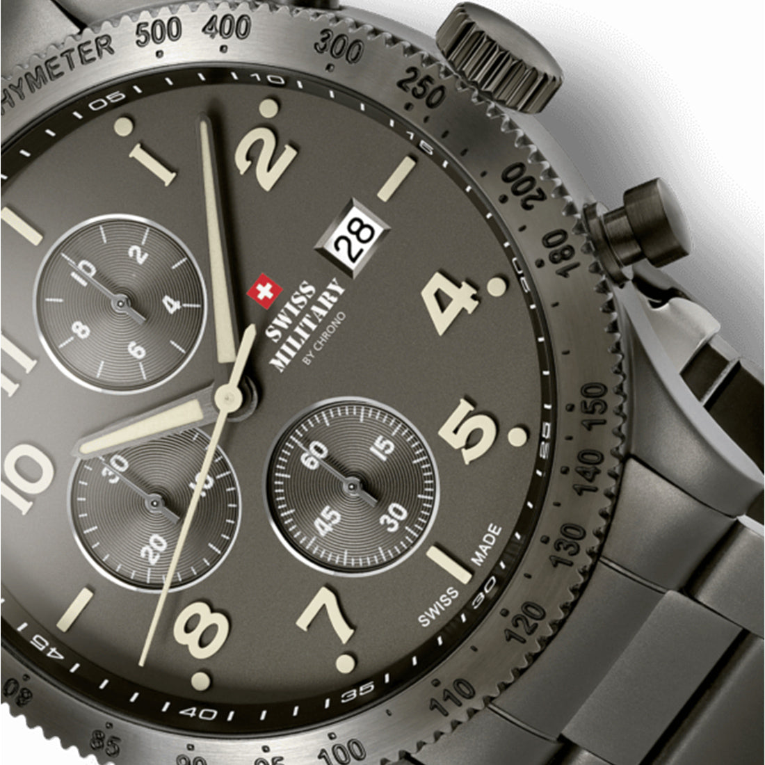 Swiss Military by Chrono Swiss Made Grey Dial Analog Watch for Gents - SM34084.04