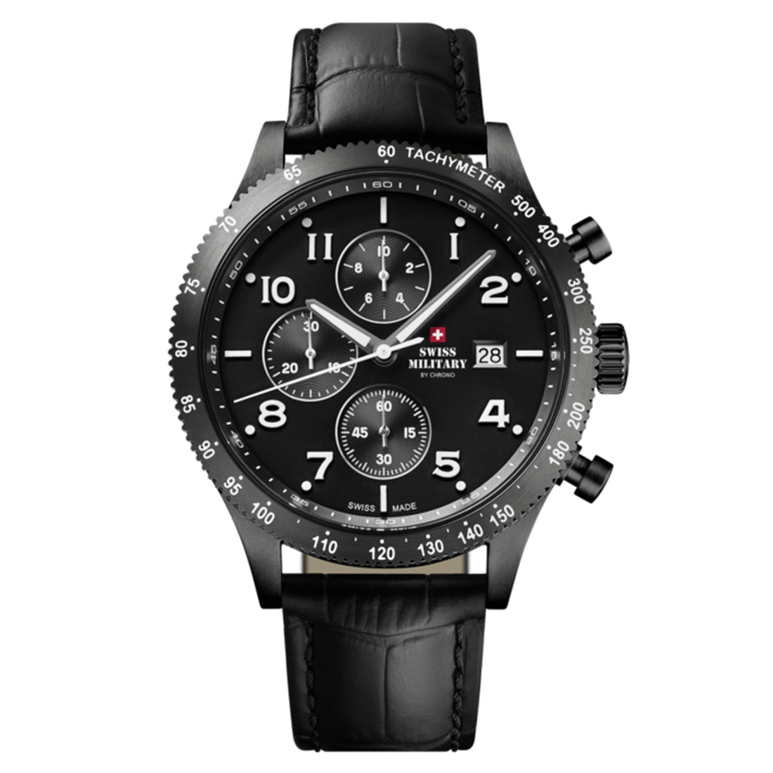 Swiss Military by Chrono Swiss Made Black Dial Analog Watch for Gents - SM34084.07