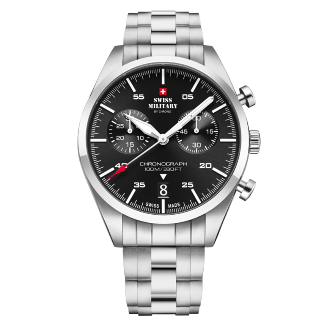 Swiss Military by Chrono Swiss Made Black Dial Analog Watch for Gents - SM34090.01